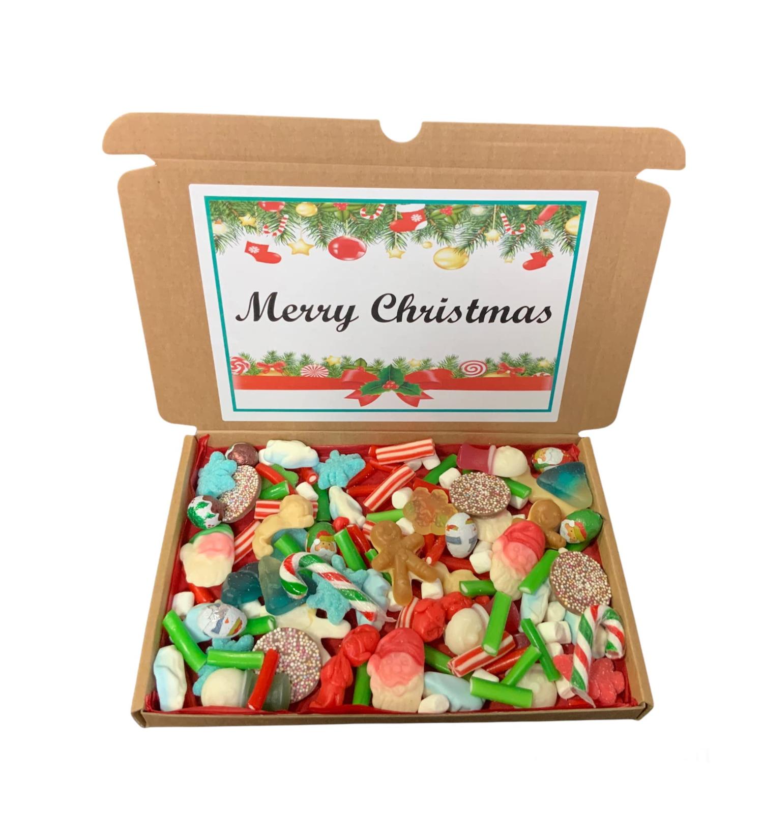 1KG CHRISTMAS PICK & MIX Sweet Box Latter Box Hamper Personalised Sweet Box Gift for Christmas - Buy Online on GoSupps.com