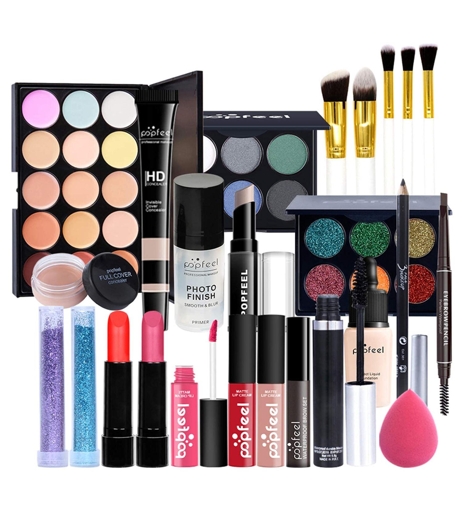 Roseflower 25PC Professional Makeup Set for Teen Girls | Full Face Cosmetic Palette & Portable Bag - Perfect Gift! - Buy Online on GoSupps.com