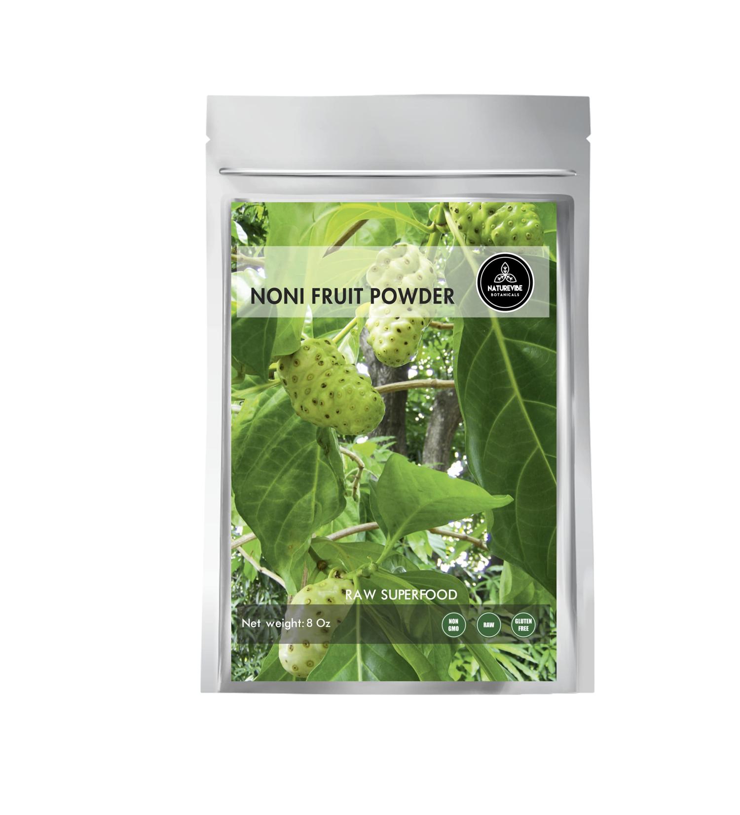 Naturevibe Botanicals Noni Fruit Powder - 8 Ounces | 100% Pure Morinda Citrifolia Supplement - Buy Online on GoSupps.com