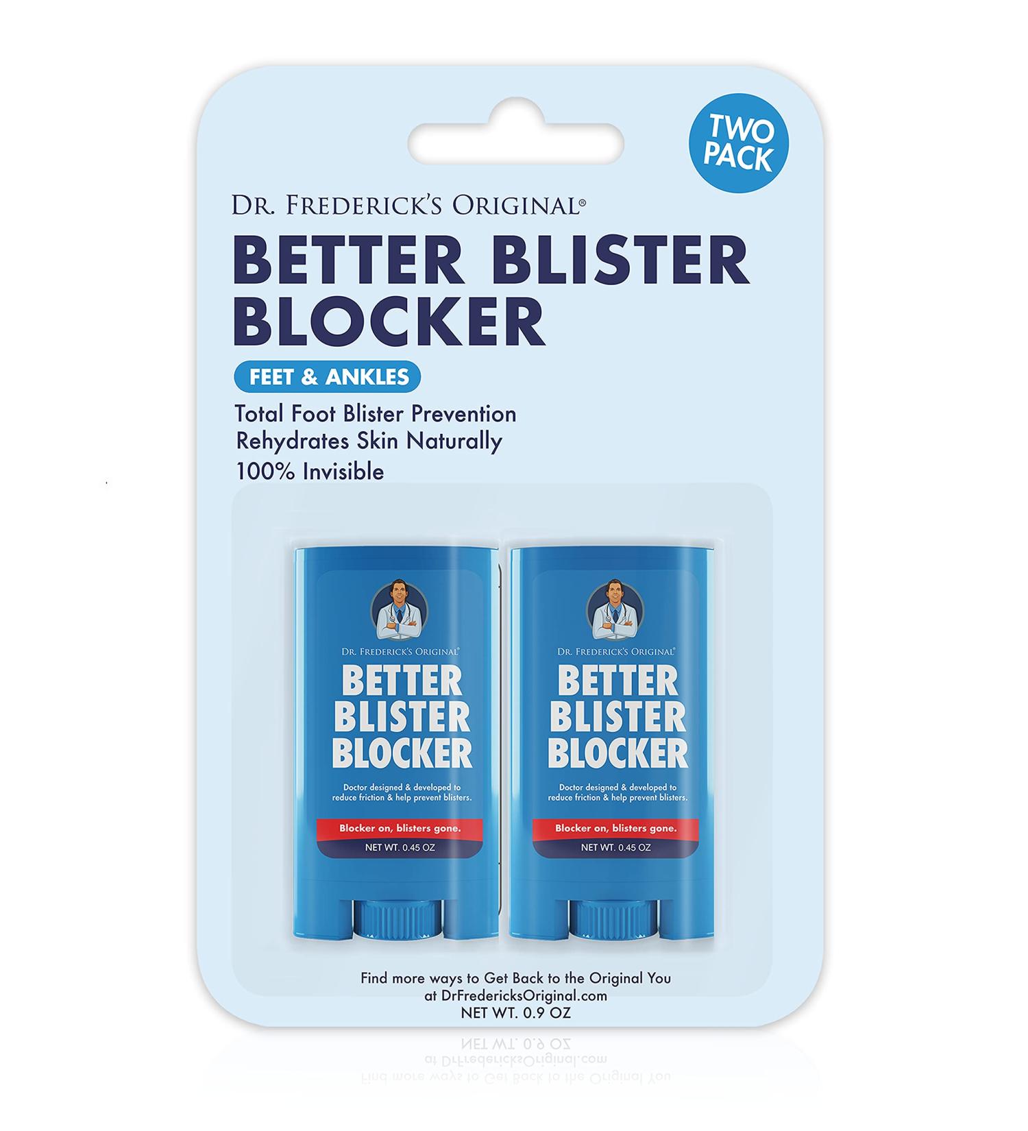 Dr. Fredericks Original Better Blister Blocker 0.90 oz - 2 Pack- Anti Chafing Stick for Blister Prevention and Pain Relief - Buy Online on GoSupps.com