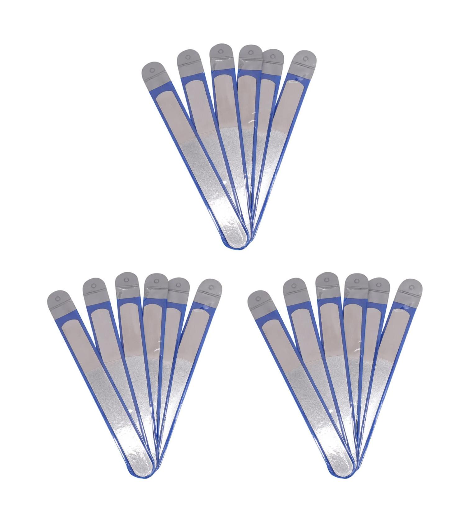 Hatem 18 Pieces Stainless Steel Nail File Double-Sided Diamond Nail File Metal Nail File Manicure File for Family and Travel - Buy Online on GoSupps.com
