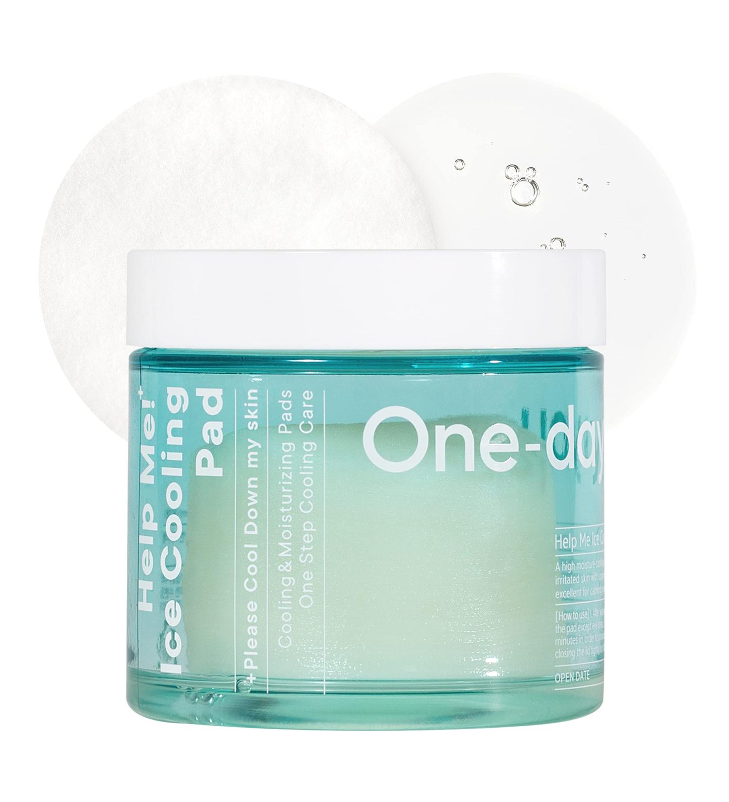 One-Day's Help Me Ice Cooling Pad (80 Pads) - Exfoliating and Hydrating After-Sun Care - Buy Online on GoSupps.com