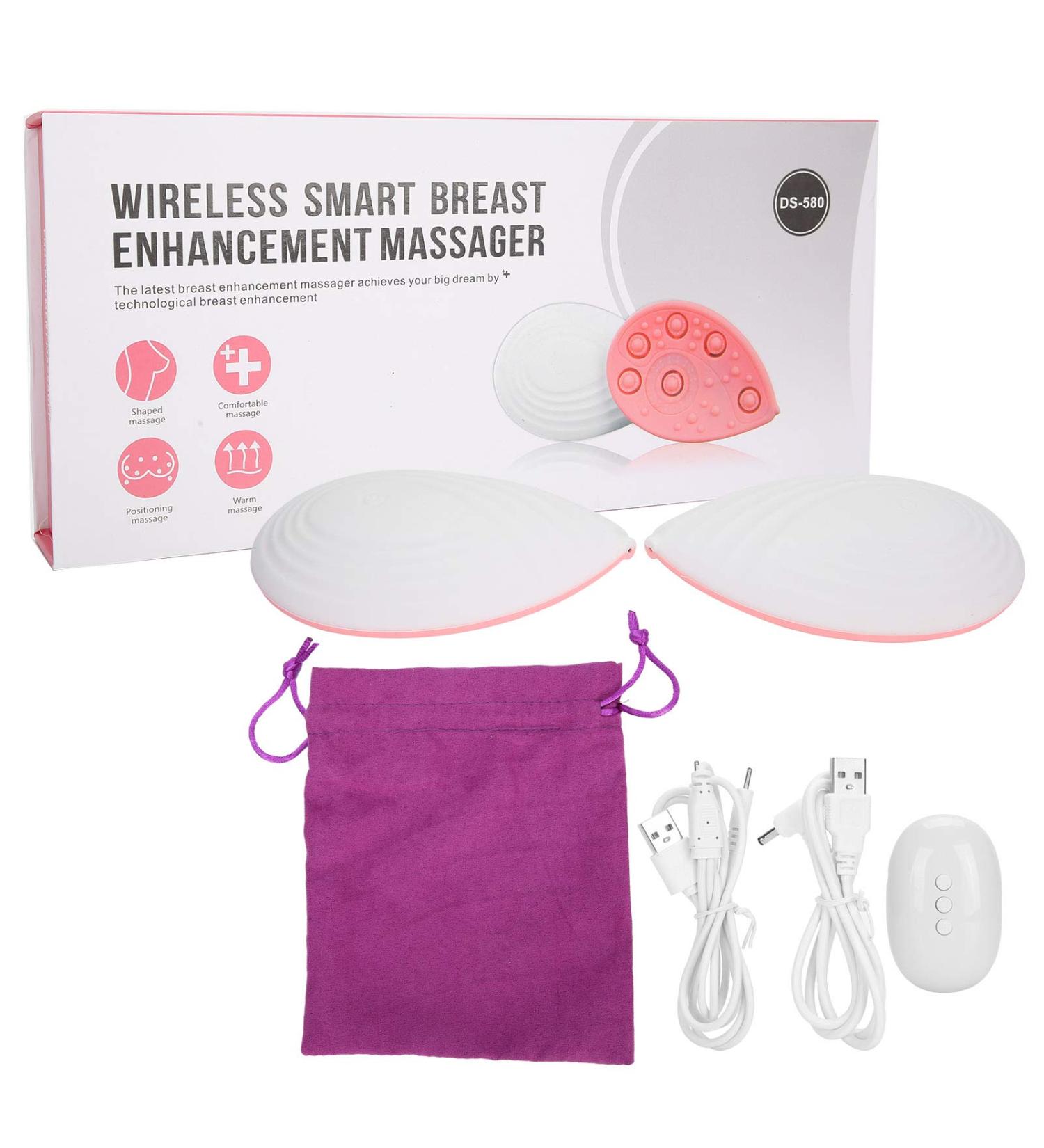 Wireless Breast Massager - Electric Device with Heating Remote Control & Waterproof Design for Women's Cell Regeneration - Buy Online on GoSupps.com
