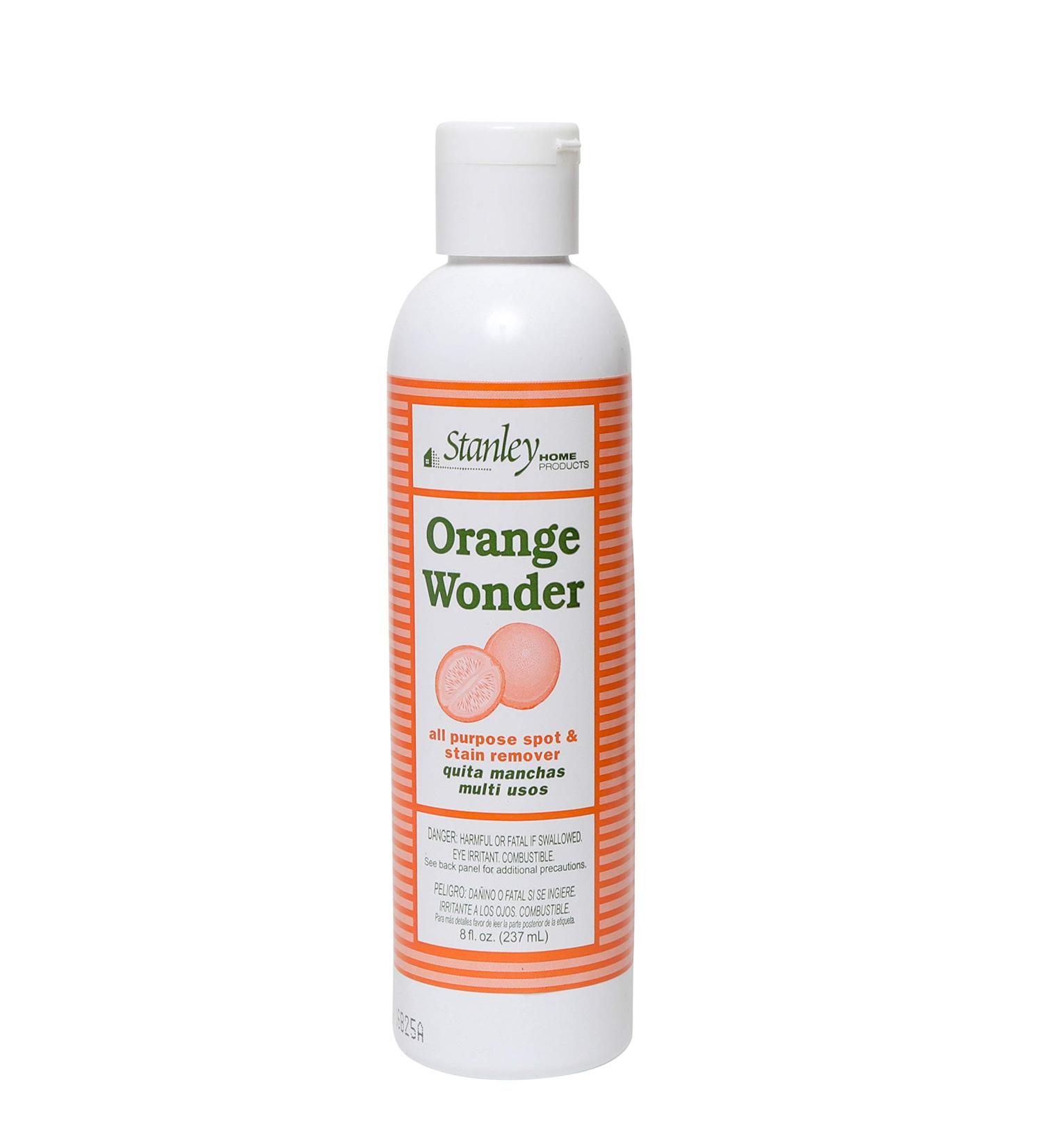 Stanley Home Products Orange Wonder Spot & Stain Remover - Eco-Friendly Oil & Grease Cleaner for Baby & Kids Clothing Carpet & Furniture - 8 Fl Oz - Buy Online on GoSupps.com