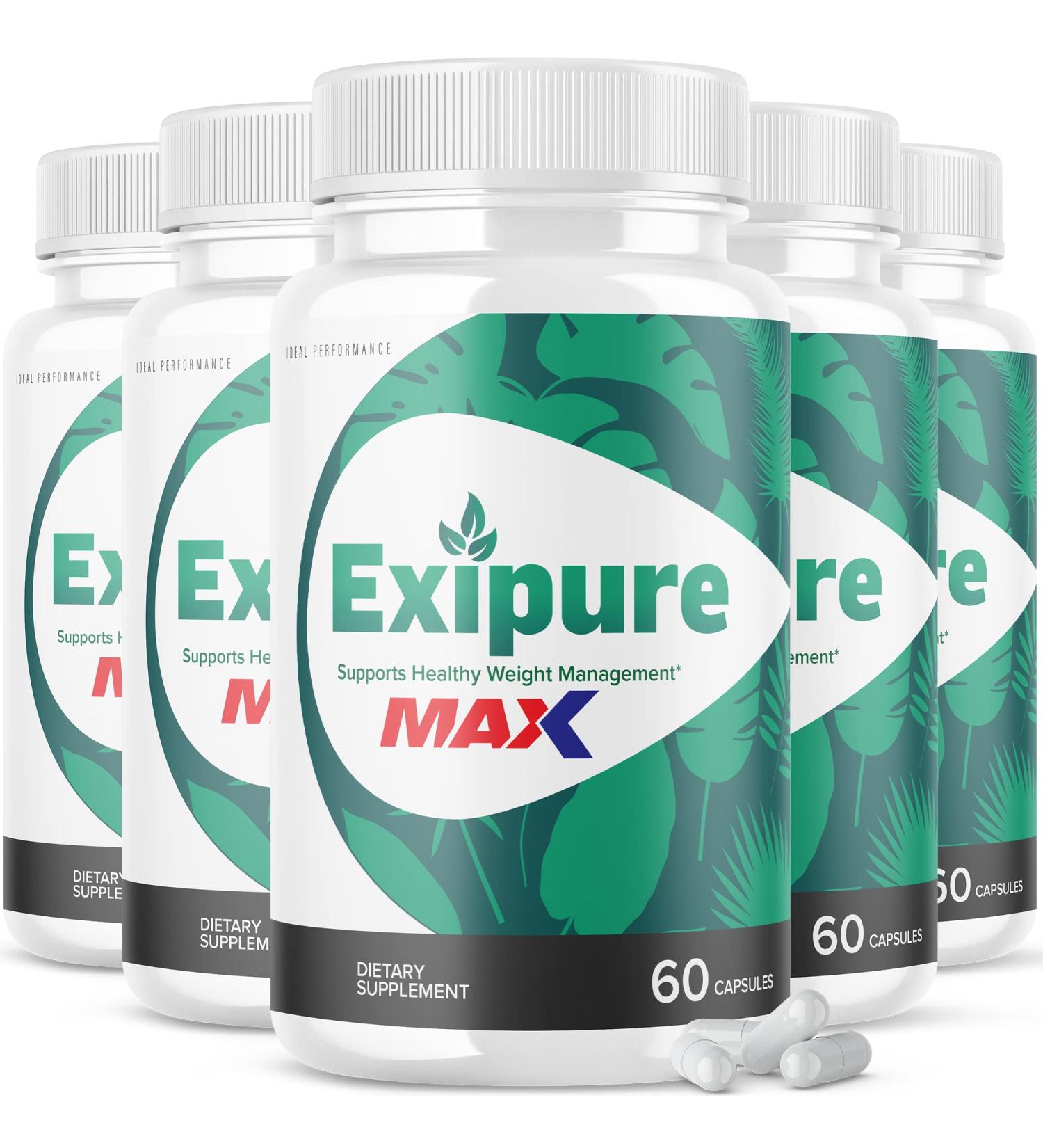 Exipure Max Advanced Weight Management Dietary Supplement - 5 Pack - Buy Online on GoSupps.com