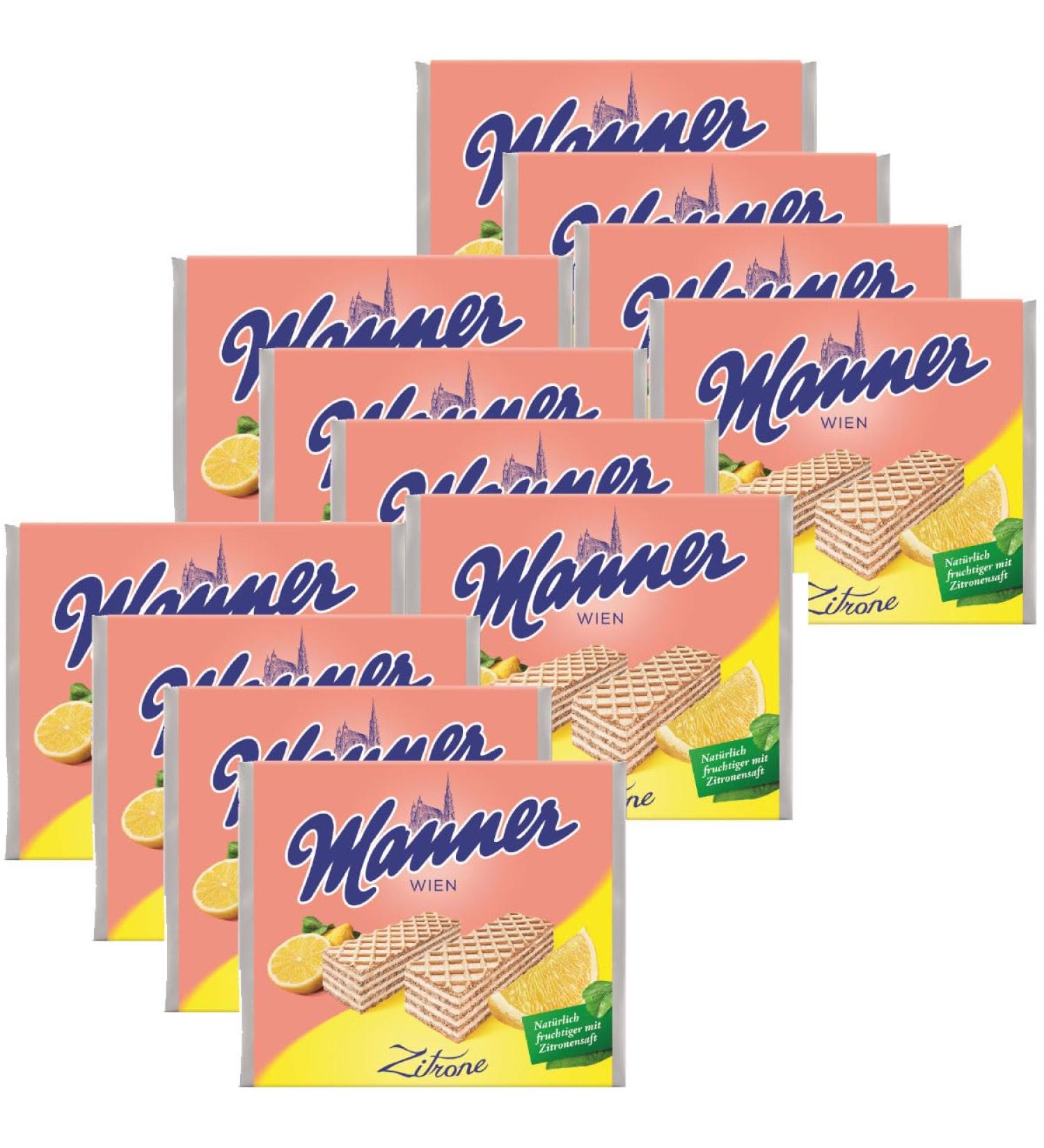 Manner WIEN Manner Pack of 12 lemon waffles 5 layers 75g