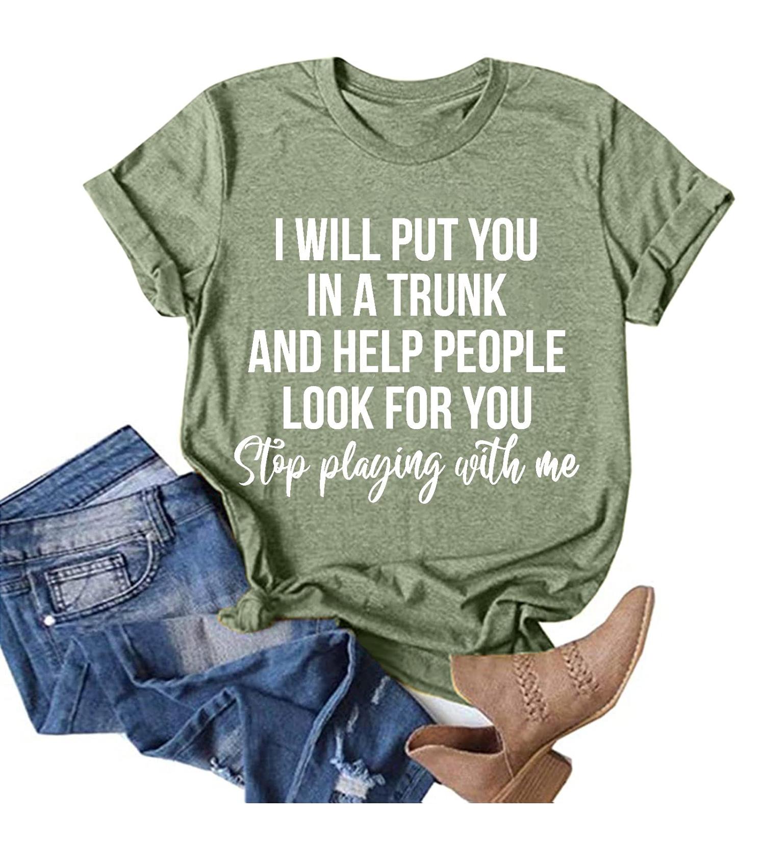 Aniywn Women's Funny Graphic Tees - Short Sleeve Round Neck Casual Sports T-Shirt (X-Large, Green) - Buy Online on GoSupps.com