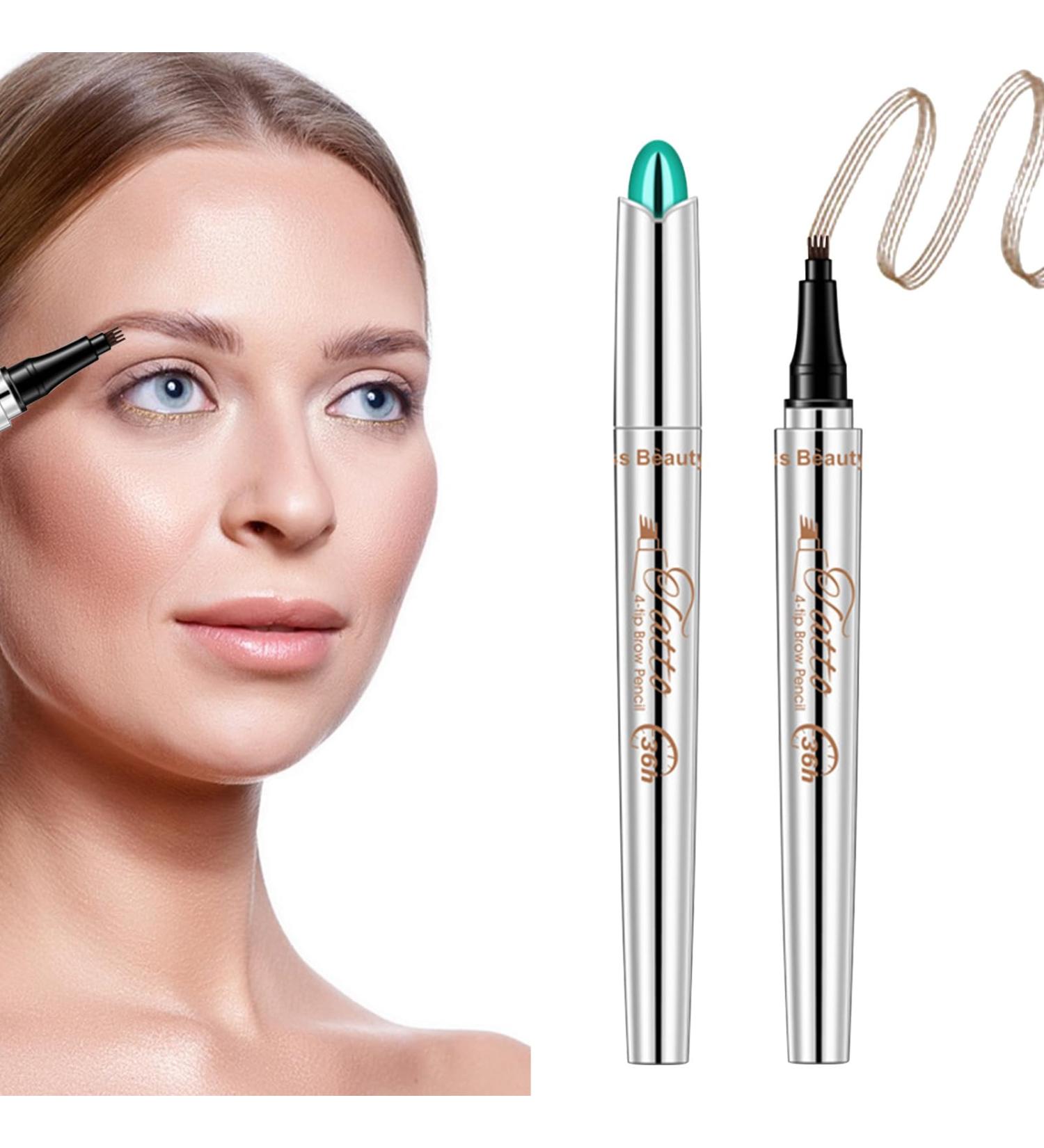 Microblading Eyebrow Pen - Waterproof Makeup Eye Brow Pencils 4 Point Waterproof Smudge-Proof Long-Lasting Eyebrow Definer for Eye Makeup Women Gifts Hersil 01 - Buy Online on GoSupps.com
