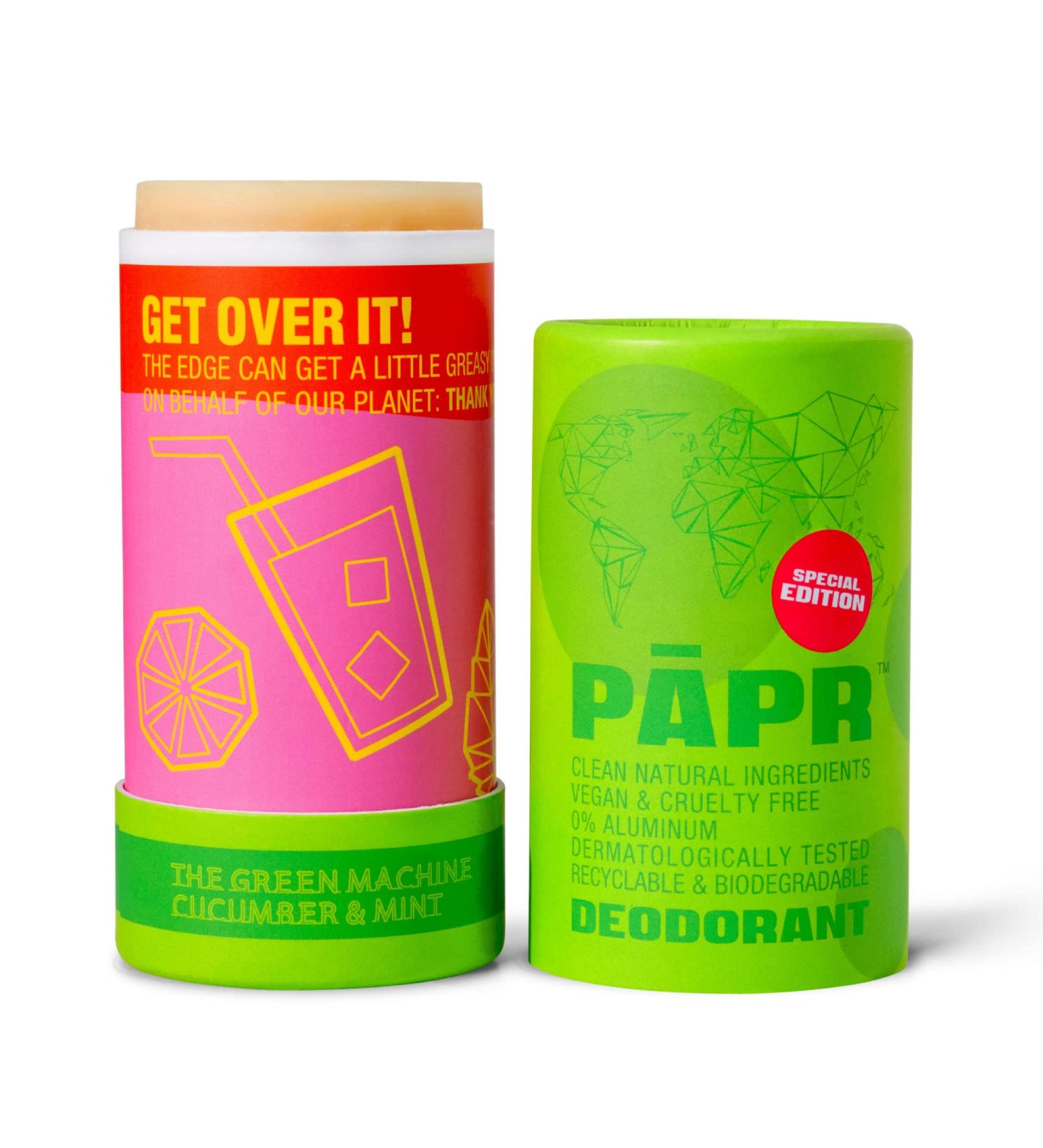 PAPR - Nature Powered Clinically Proven All Natural Deodorant in Zero Waste Paper Packaging (Green Machine) - Buy Online on GoSupps.com