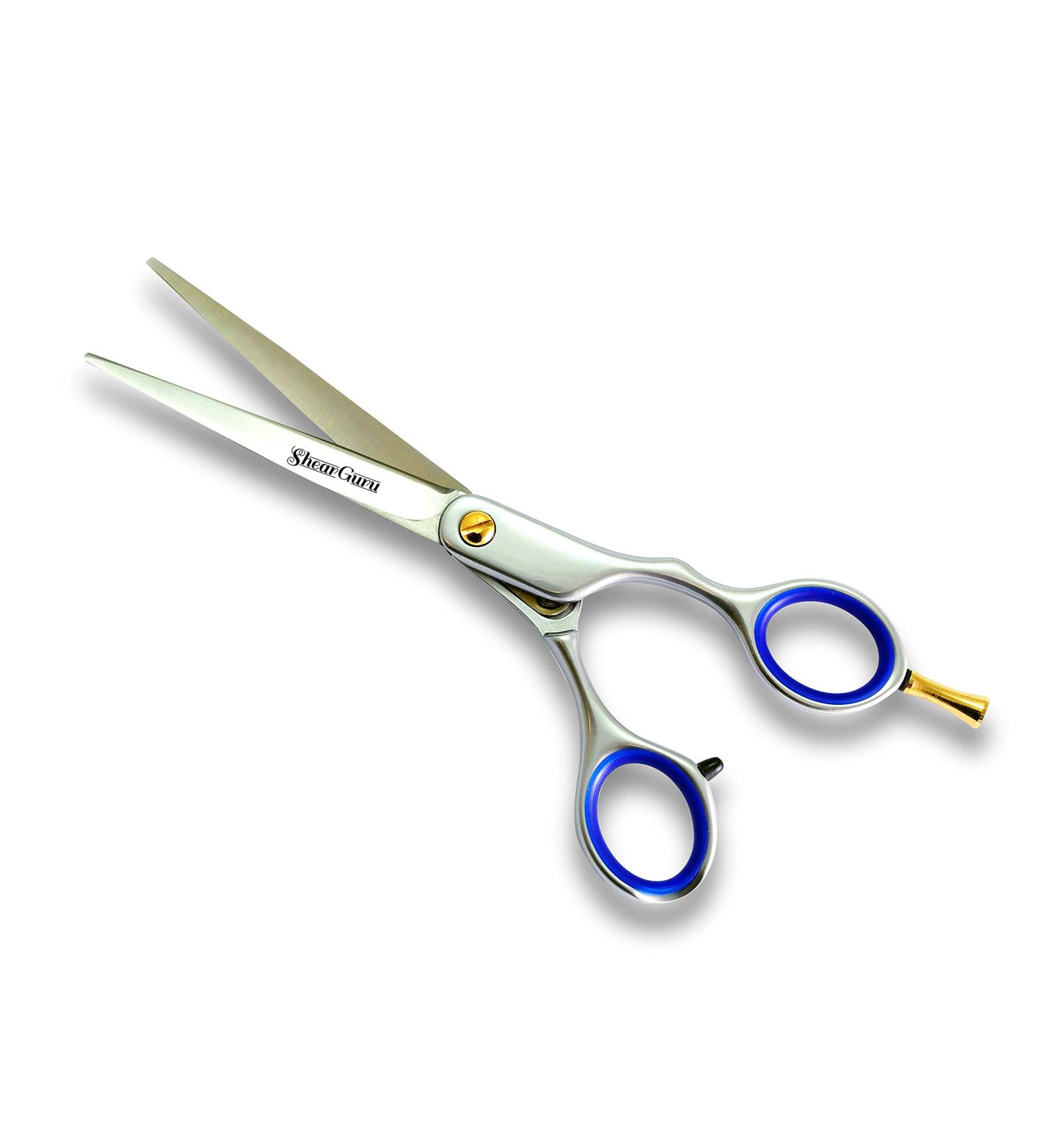 ShearGuru Professional Barber Scissor Hair Cutting Set - 1 Straight Edge Hair Scissor Shears (5.5) - Buy Online on GoSupps.com