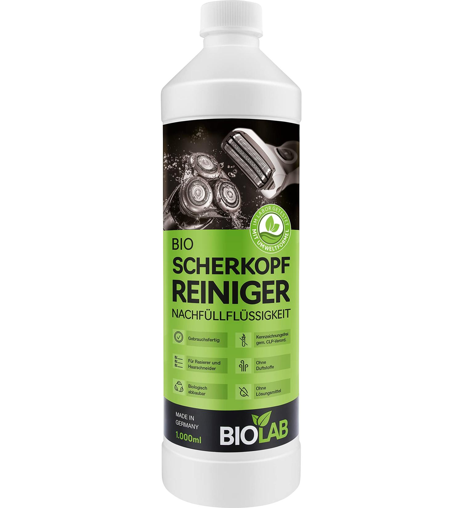 Buy Biolab Bio Schakerpfreiniger 1000 ml | Refill Fluid for Braun & Philips Shaving Head Cleaning - International Shipping Available - Buy Online on GoSupps.com