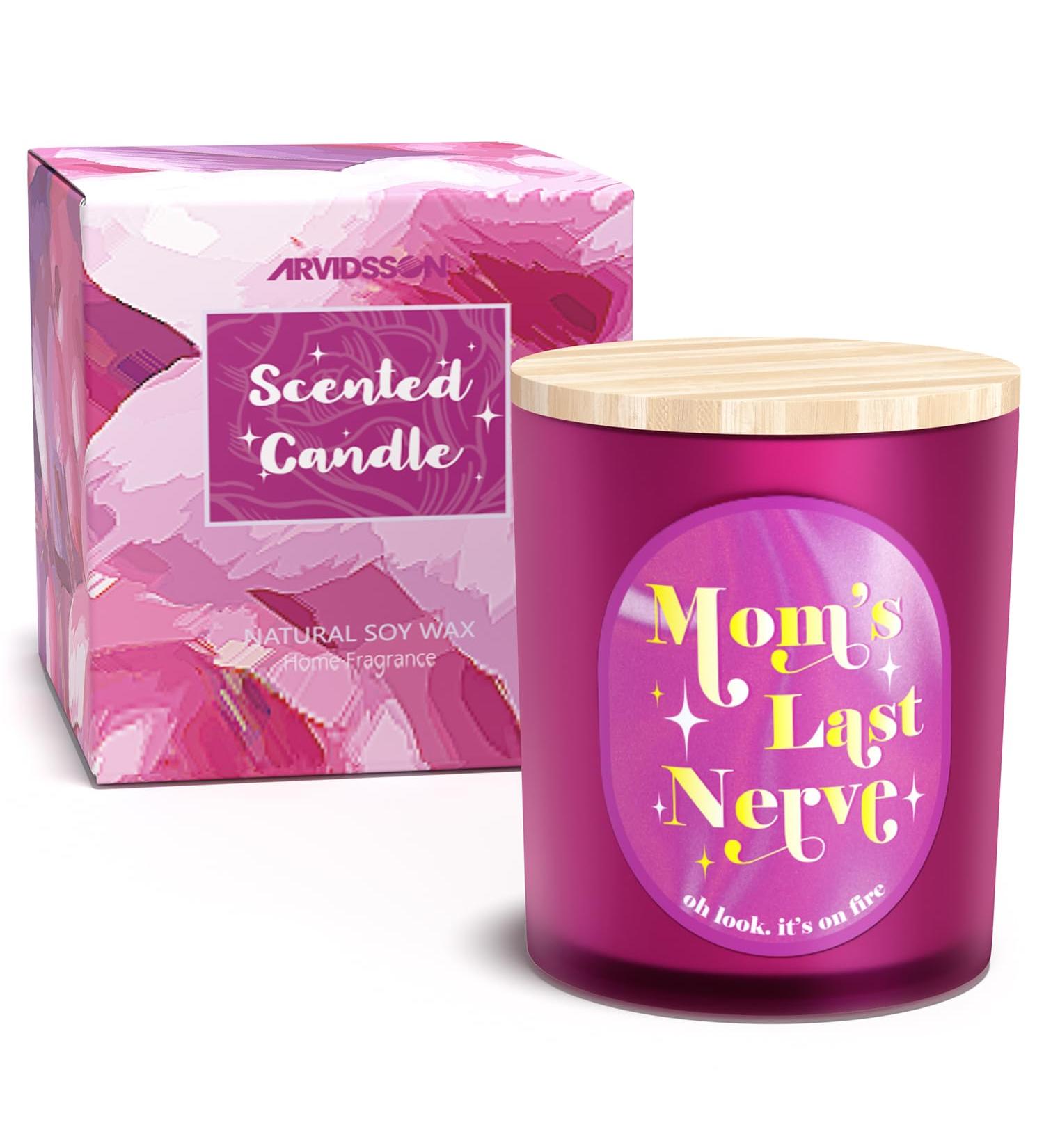 Unique Scented Candles Gift for Mom | 100% Natural Soy Aromatherapy | Funny Birthday Gift Ideas from Daughter & Son | 10 Oz Jar Candle - Buy Online on GoSupps.com