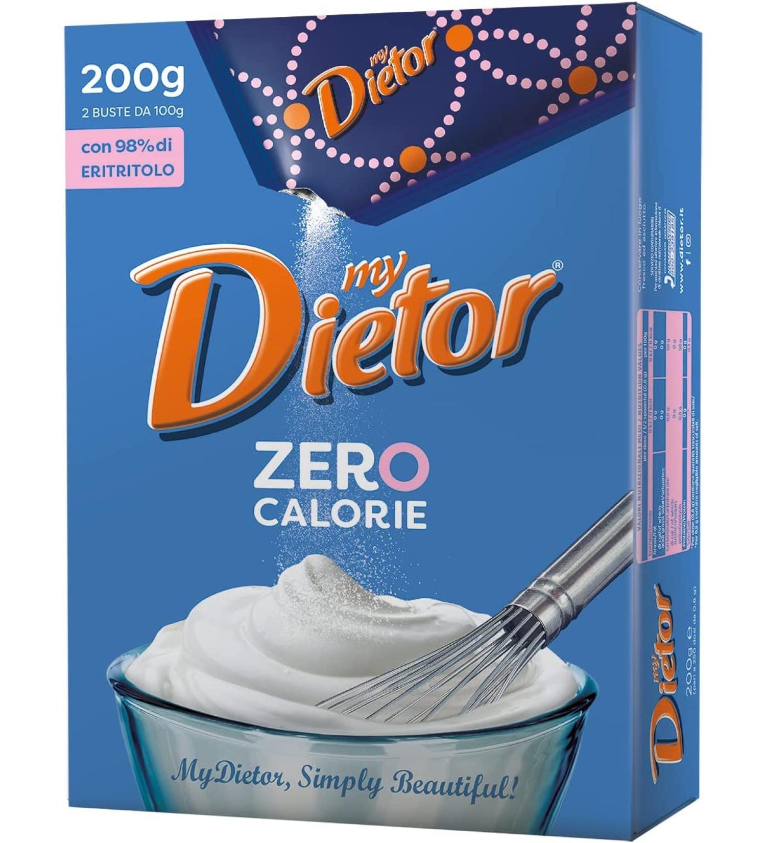 3x My Dietor Sweetener 200g - Italian Zero Calorie Sugar Substitute for Healthy Living - Buy Online on GoSupps.com