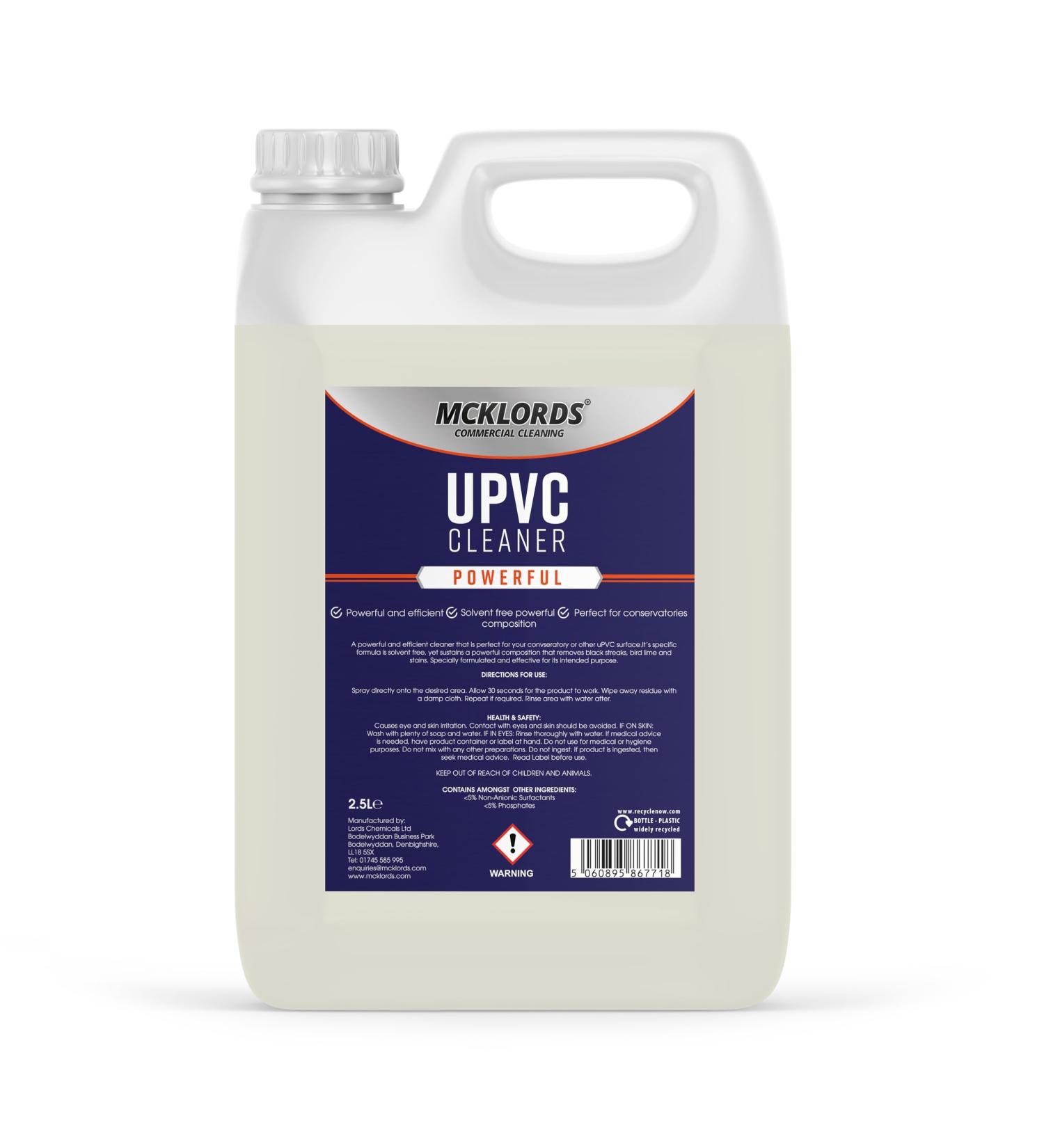 McKLords Commercial uPVC Cleaner 2.5L - Professional Grade Solution for Sparkling Clear Surfaces - Buy Online on GoSupps.com