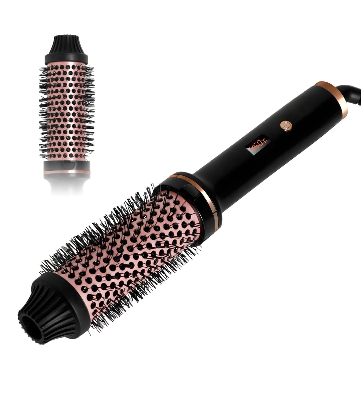 TANSHINE Curling Iron Brush 1.5 inch Curling Thermal Brush Professional Anti-Scald Instant Heated Round Brush for Blowout Look Hair Curler Hot Volumizing Brush Styler 38mm Heated Curling Comb Black - Buy Online on GoSupps.com