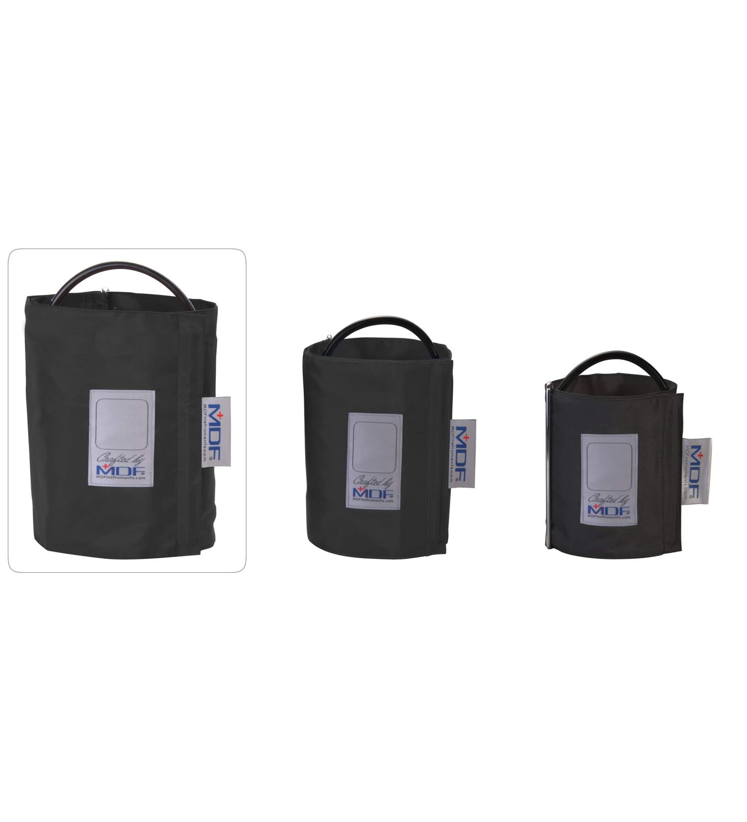 MDF Instruments Latex-Free Thigh Replacement Blood Pressure Monitor Cuff D-Ring - Single Tube - Black (MDF2090471D-11)