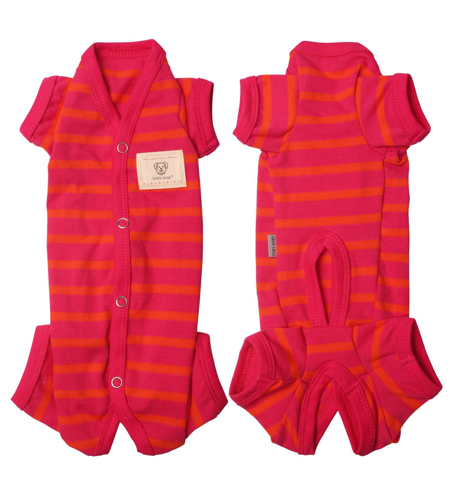 Shop XL Red & Orange Striped Dog Shirts - Soft Breathable Clothes for Small to Large Dogs | Kickred - Buy Online on GoSupps.com