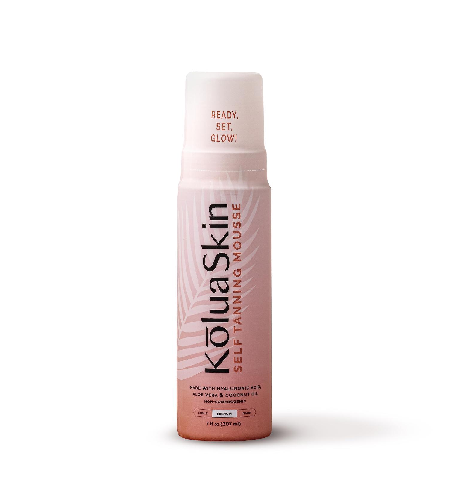 KoluaSkin Self Tanner Mousse - Natural Sunless Fake Tan Quick-Drying Streak-Free Hydrating Light Tropical Scent 7oz - Ideal for Sensitive Skin - Buy Online on GoSupps.com