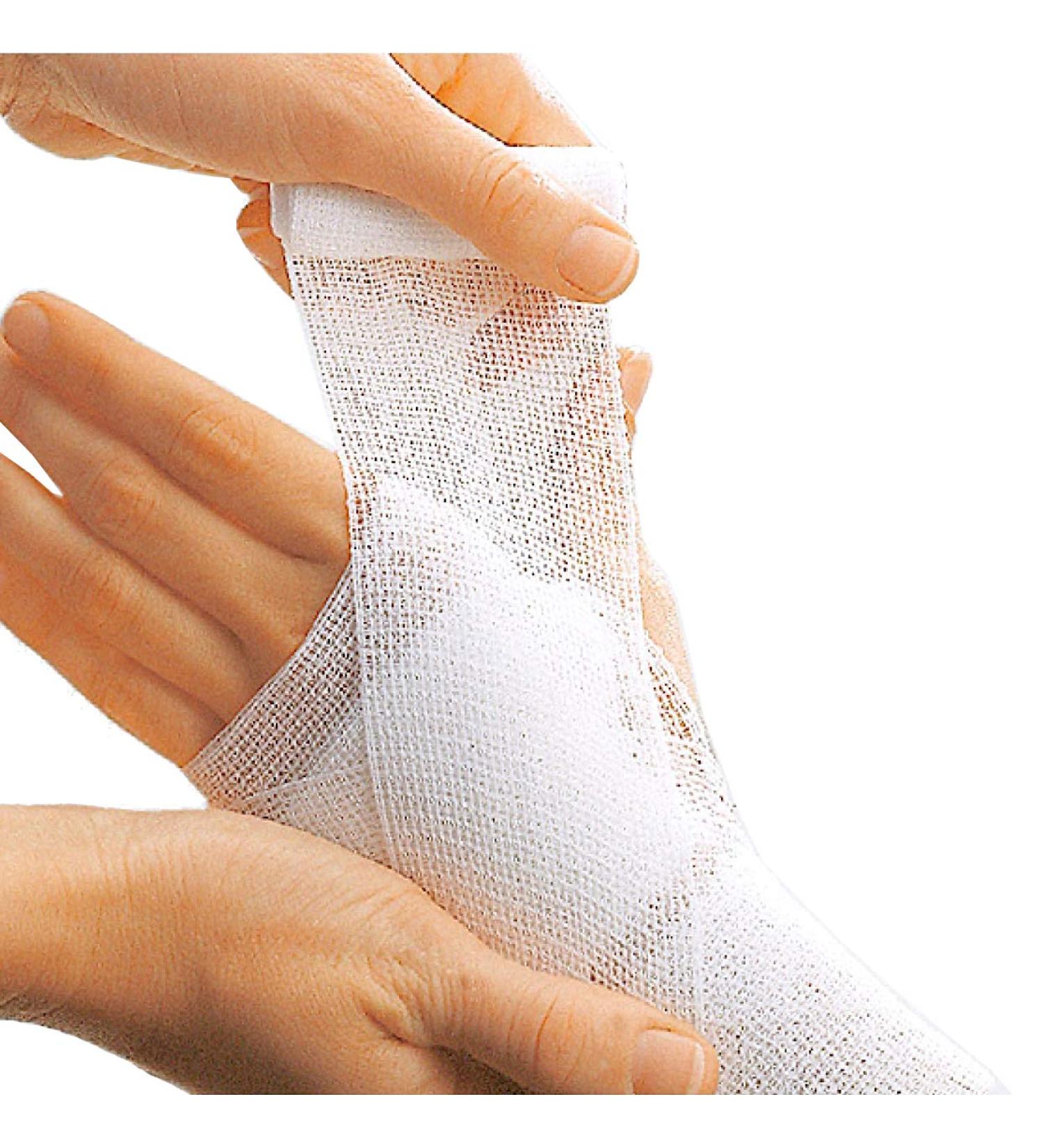 Lohmann & Rauscher 58415 Mollelast Conforming Gauze Bandage 4cm x 4m - White (20 Rolls) - Buy Online on GoSupps.com