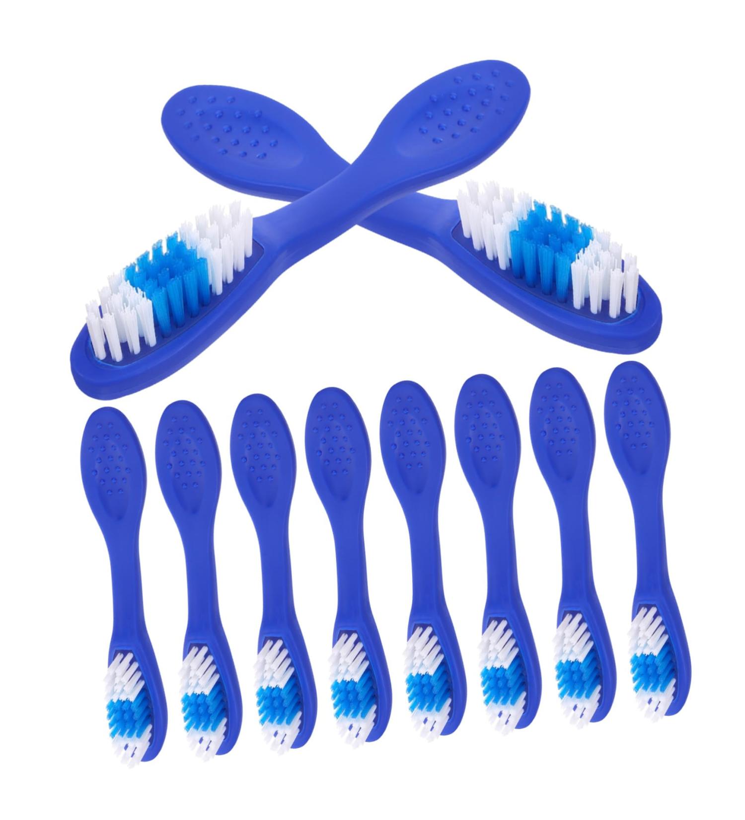 Solustre 10-Pack Travel Toothbrushes - Compact Short Handle Cleaning Brushes for Prison & Travel - Buy Online on GoSupps.com