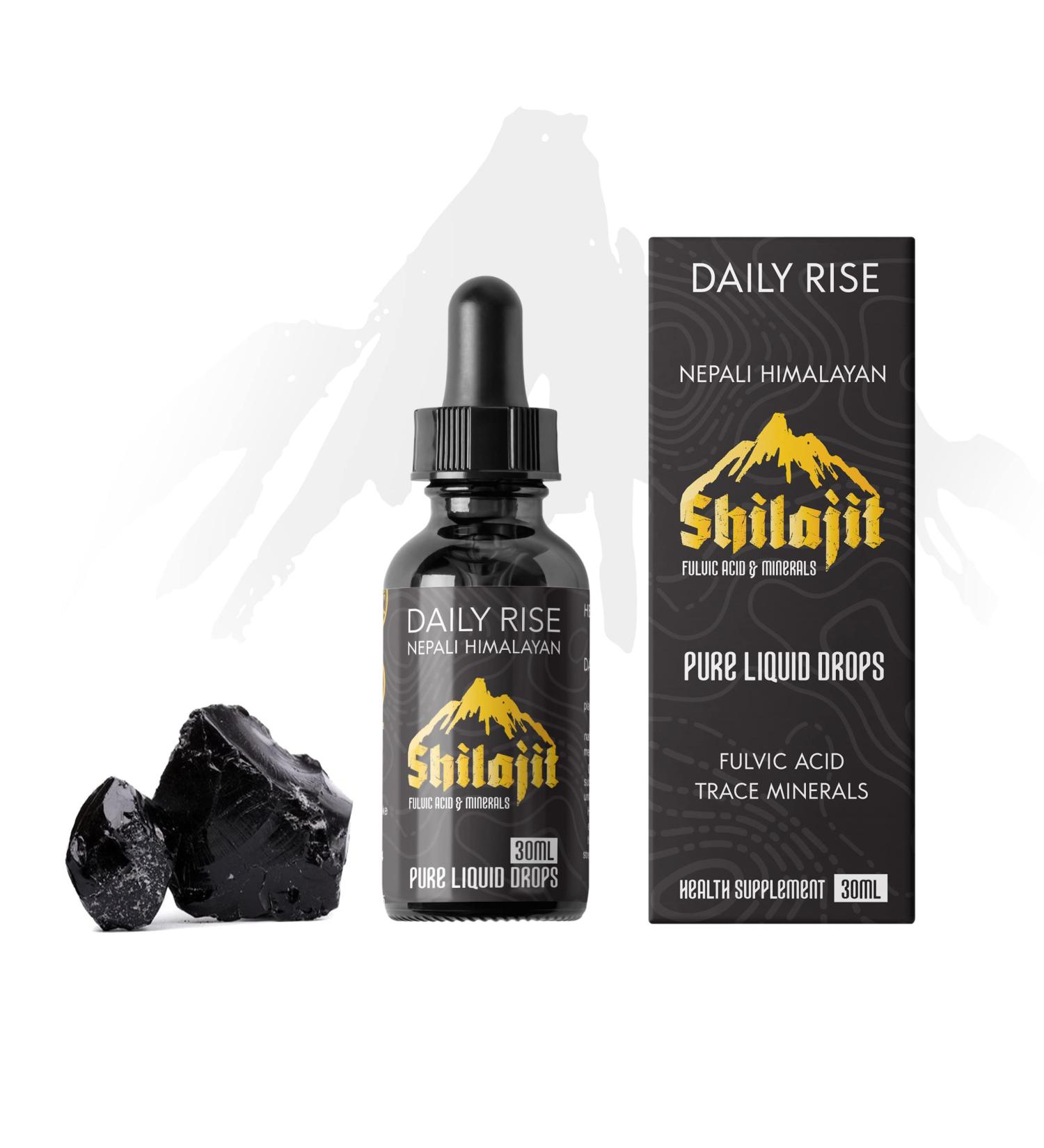 Shilajit Resin Liquid Drops 30g | Natural Fulvic Acid & Mineral Source | 200 Servings | UK Lab Certified - Buy Online on GoSupps.com