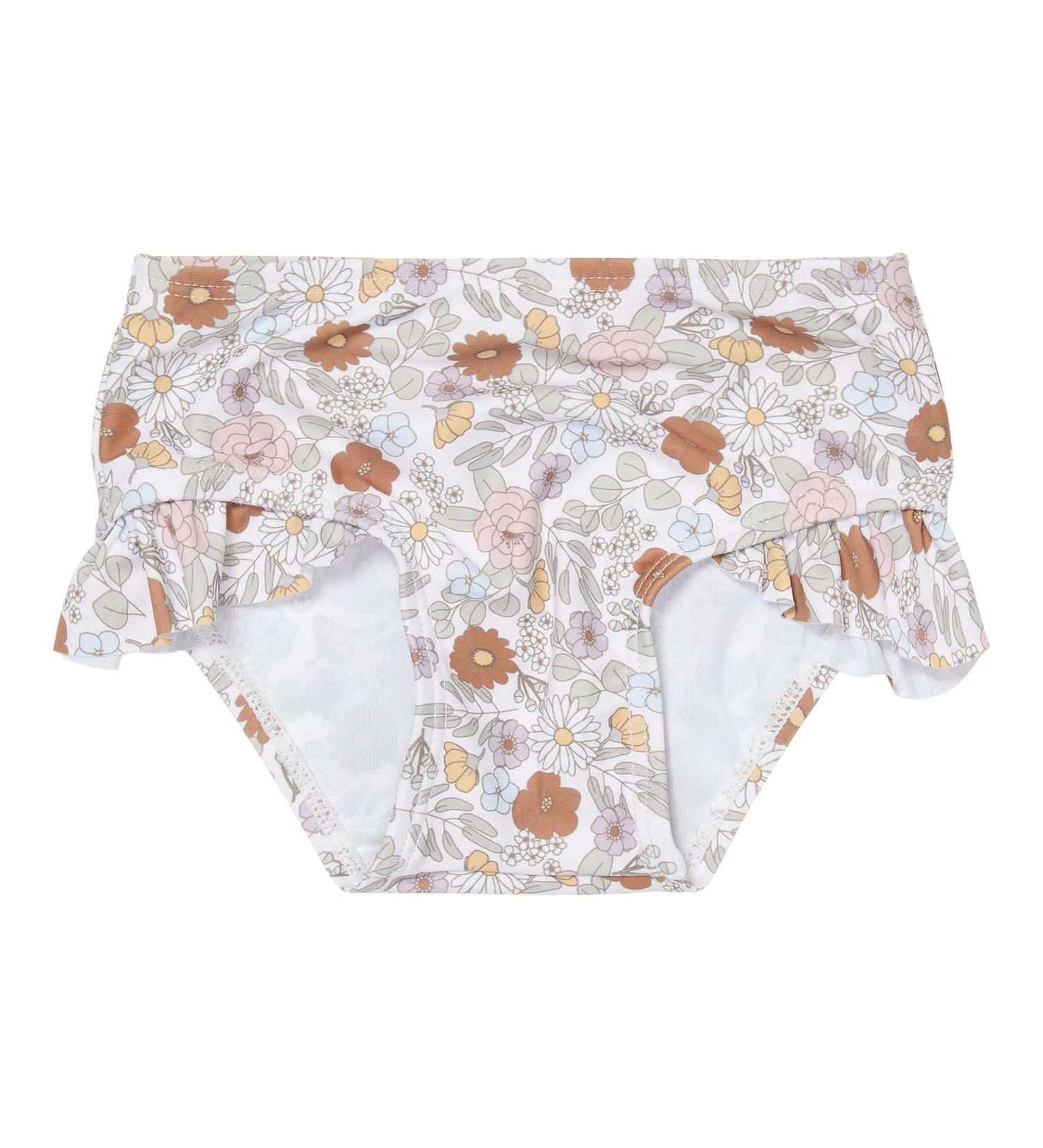 Little Dutch UV Protection Swim Shorts with Ruffles - Vintage Little Flowers (Size 98/104) | Shop Internationally - Buy Online on GoSupps.com
