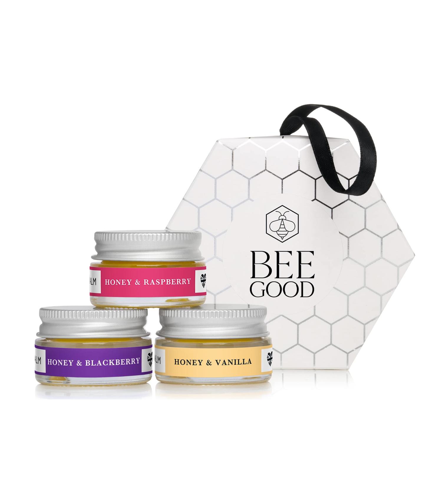 Bee Good Lip Balm Gift Set - Natural Honey and Beeswax Lip Balm Trio - Buy Online on GoSupps.com
