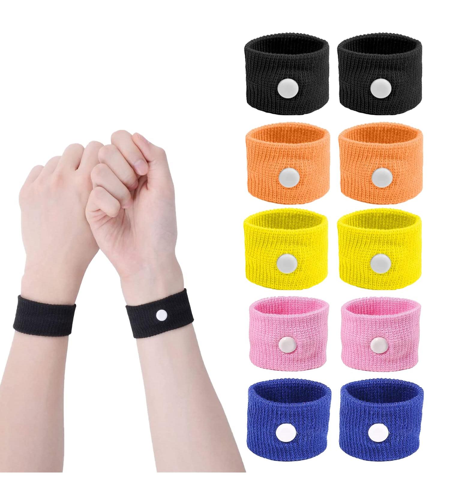 5 Pairs Anti-Travel Sickness Acupressure Bracelets - Nausea Relief for Adults & Kids | Side Effect-Free Wristbands - Buy Online on GoSupps.com