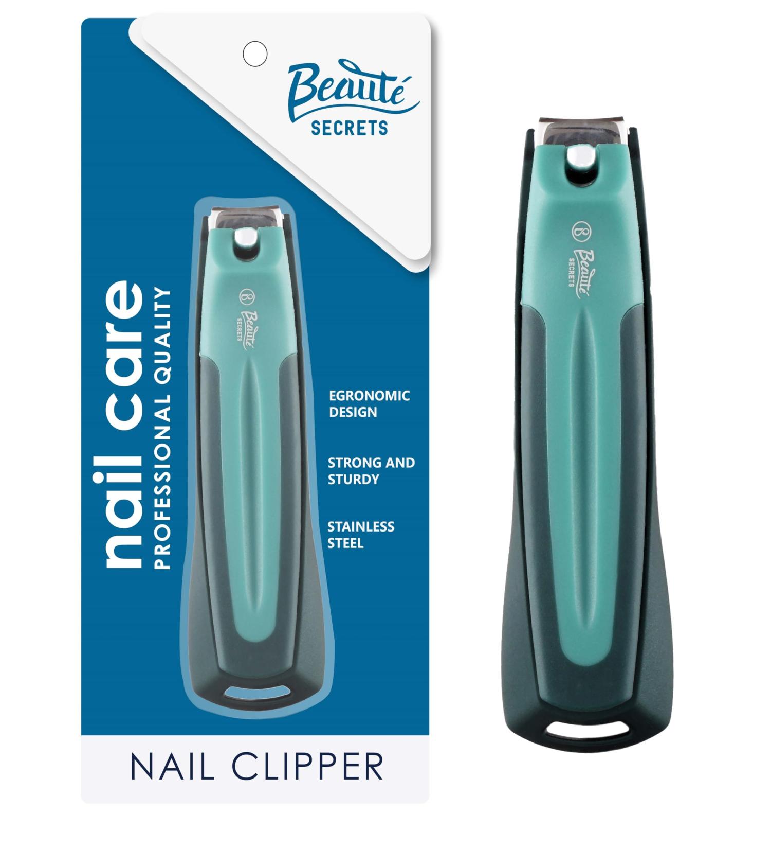 Beaut Secrets Nail Clipper with No Splash Storage Box Large Fingernail Toenail Clipper Detachable Easy Clean Nail Cutter Trimmer with Nail Files for Men & Women Green - Buy Online on GoSupps.com