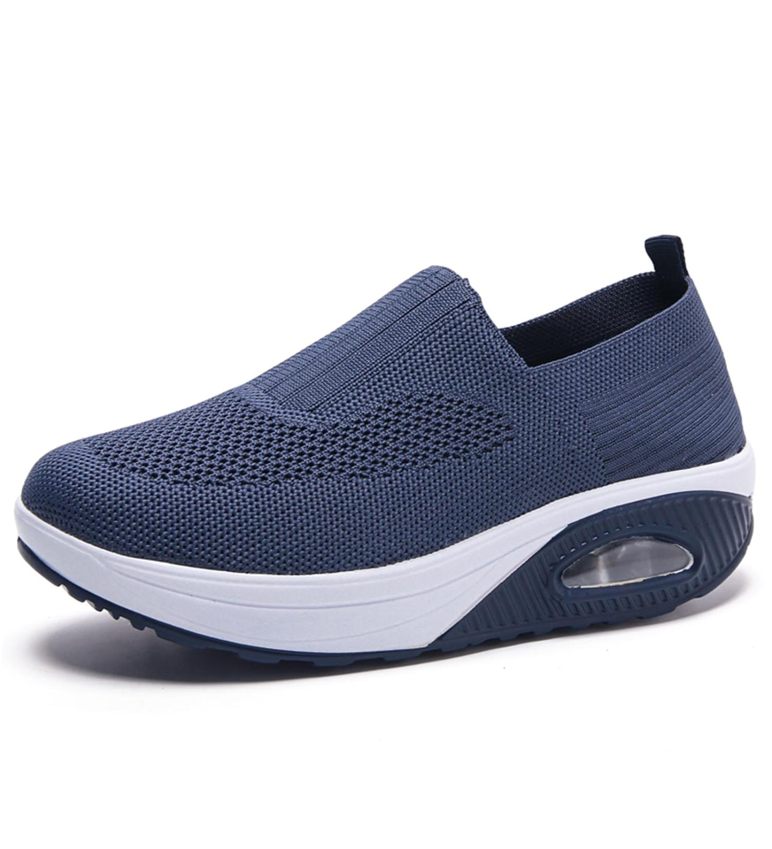 Touchmosees Women Mary Jane Platform Sneakers Air Cushion Slip-on