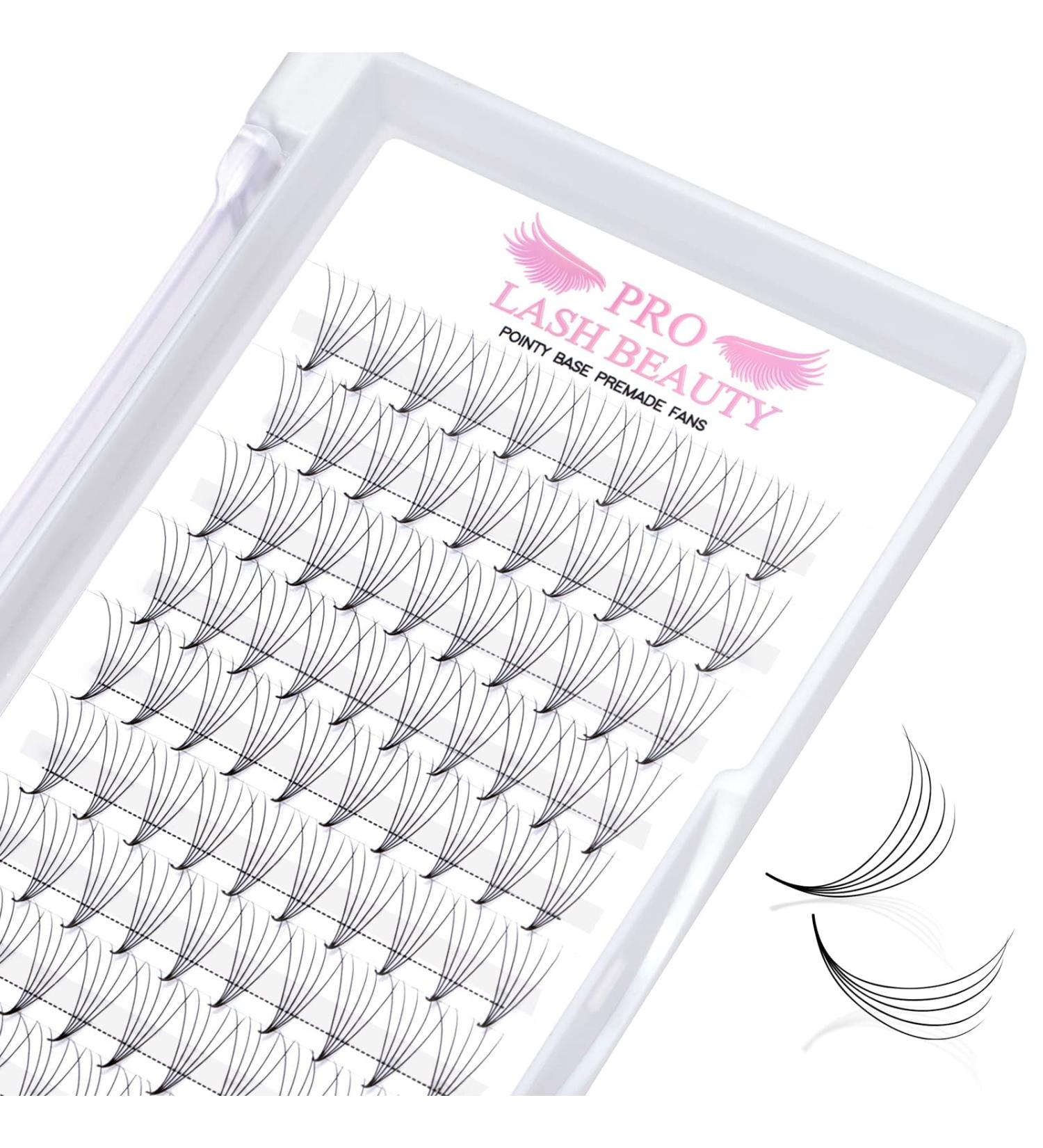 5D-C Premade Fans Eyelash Extensions 10mm - Volume Lash Extensions C D Curl - Pointed Base Fans 0.10 - Pack of 10 - Buy Online on GoSupps.com