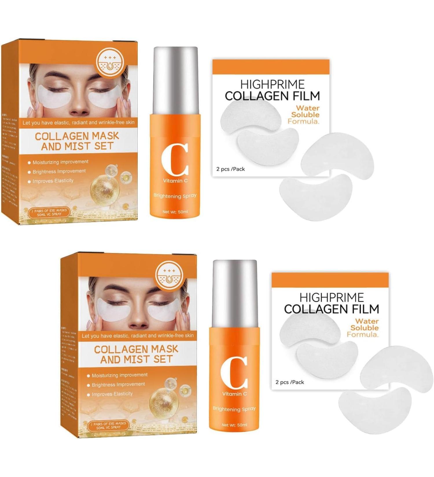 Korean Technology Lot de 2 films de collag ne soluble avec film et brume de collag ne Highprime et brume anti- ge pour lisser les rides et ridules Lot de 2. - Buy Online on GoSupps.com