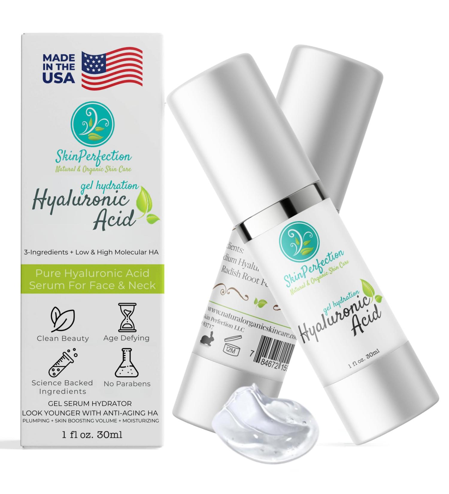 100% Pure Hyaluronic Acid Serum | Anti-Aging Face Hydrator for Youthful Skin | Paraben-Free Moisturizer - Buy Online on GoSupps.com