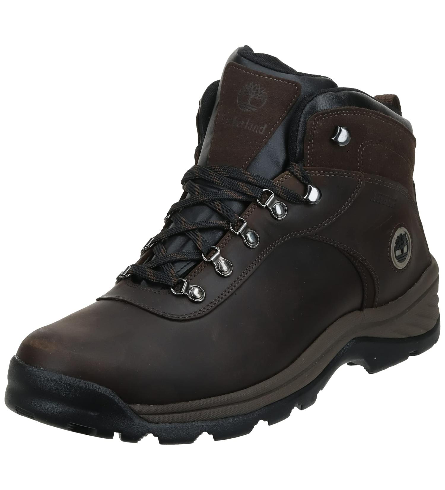 Timberland Men's Flume Mid Waterproof Hiking Boot 9.5 - Dark Brown Full Grain Leather - Buy Online on GoSupps.com
