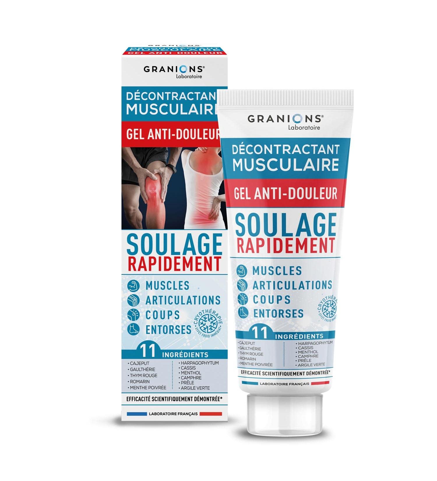 Relaxing Muscle Pain Gel GRANIONS | Quickly Relieve Joint Muscle and Post-Traumatic Pain | Cryotherapy Effect Scientifical - Buy Online on GoSupps.com