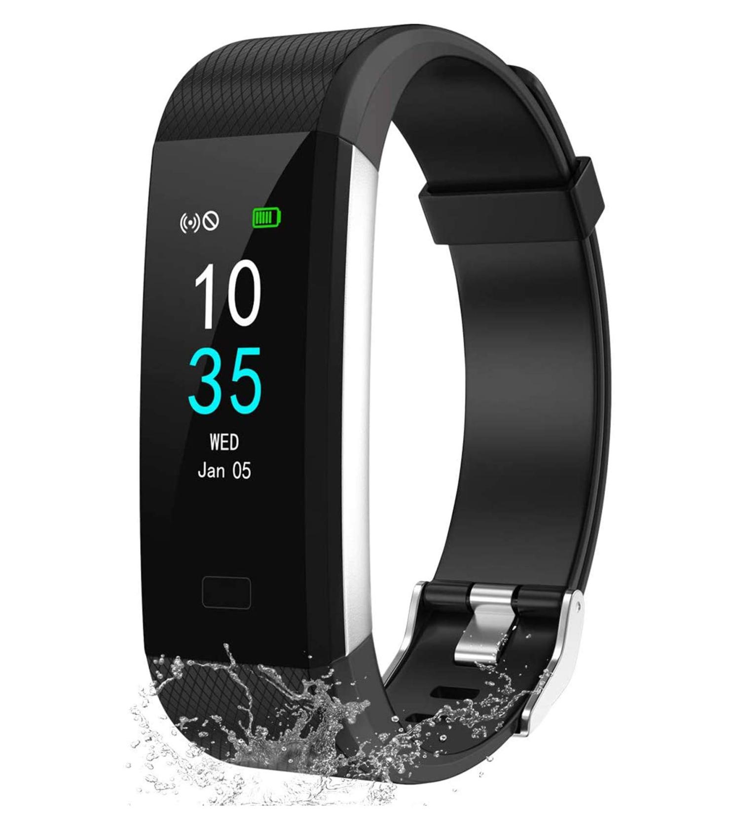 Lebexy Fitness Bracelet Waterproof IP68 | Smartwatch with GPS Calorie Counter & Activity Tracker | S2 Version Black - Buy Online on GoSupps.com