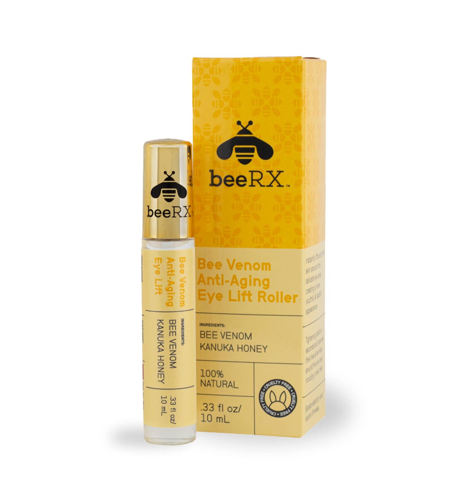 Bee Rx Anti-Aging Eye Lift Roller with Kanuka Honey - Instant Firming Eye Cream for Wrinkles and Fine Lines - Buy Online on GoSupps.com