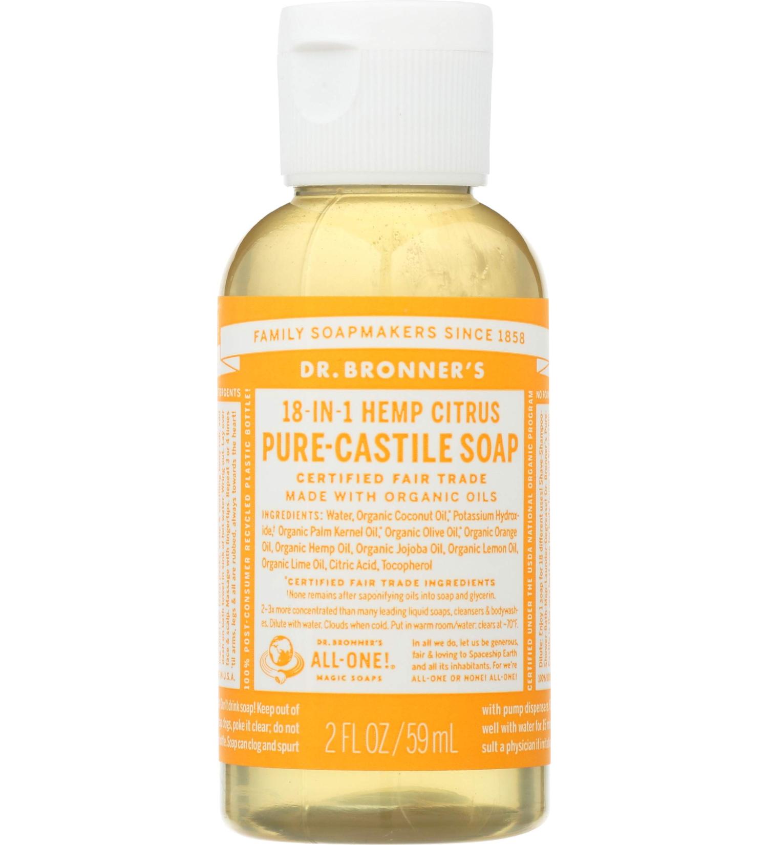 Buy Dr. Bronner's Citrus Castile Soap 2 FZ - Organic Versatile & Eco-Friendly - International Shipping Available - Buy Online on GoSupps.com