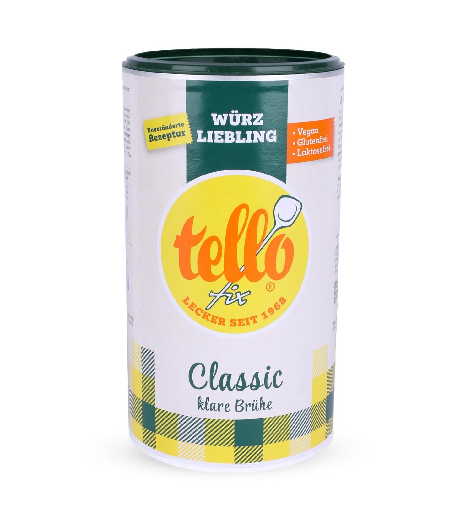 Buy Tellofix Classic Clear Broth - Versatile Low-Calorie Vegetable Broth - 900g Universal Spice Agent - Buy Online on GoSupps.com