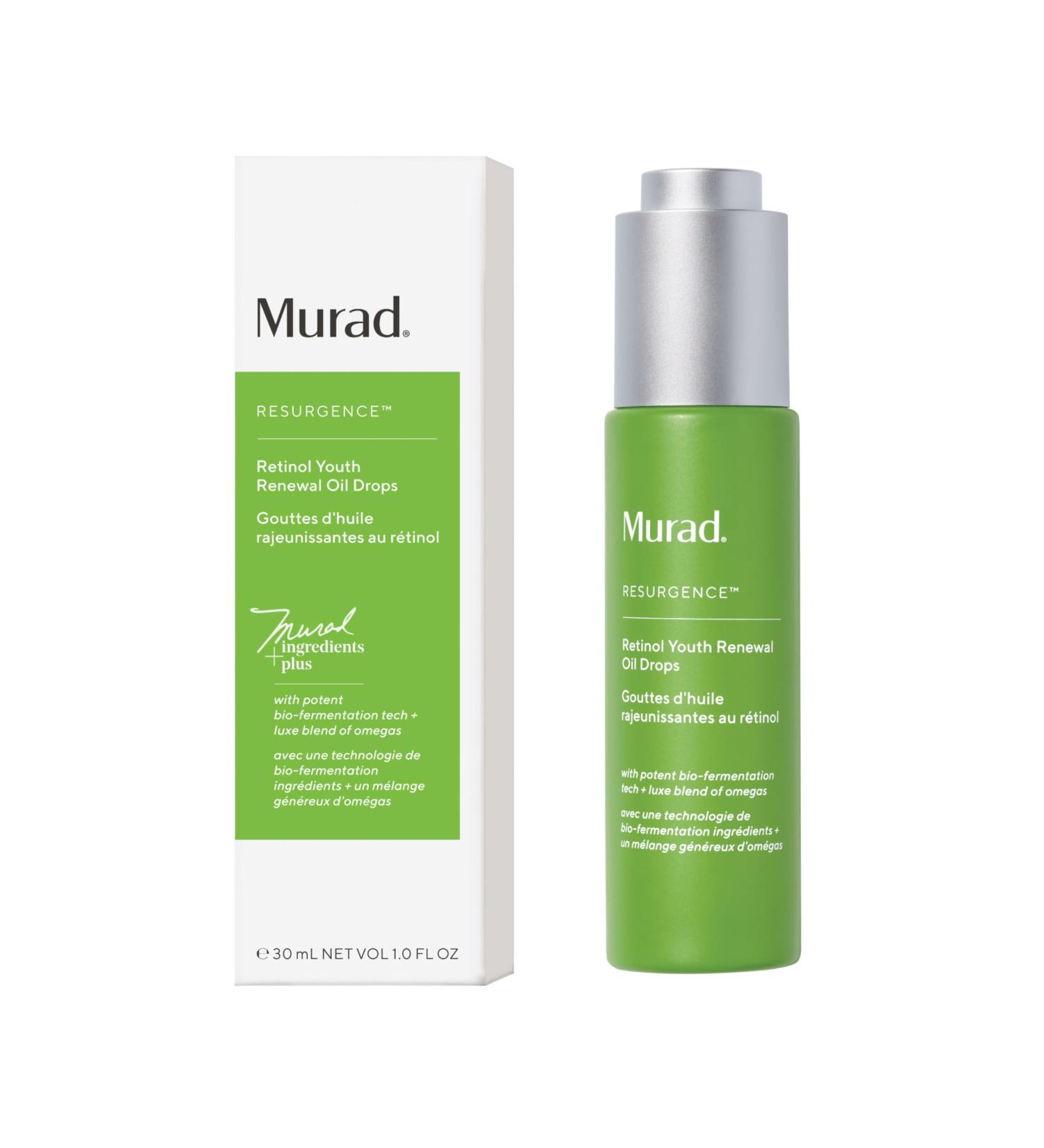 Murad Retinol Youth Renewal Oil Drops Anti-Aging Retinol Facial Oil with Omega-Rich Oils Hydrates Smooths Fine Lines & Wrinkles Lightweight Fast-Absorbing Skincare Treatment 1.0 oz - Buy Online on GoSupps.com