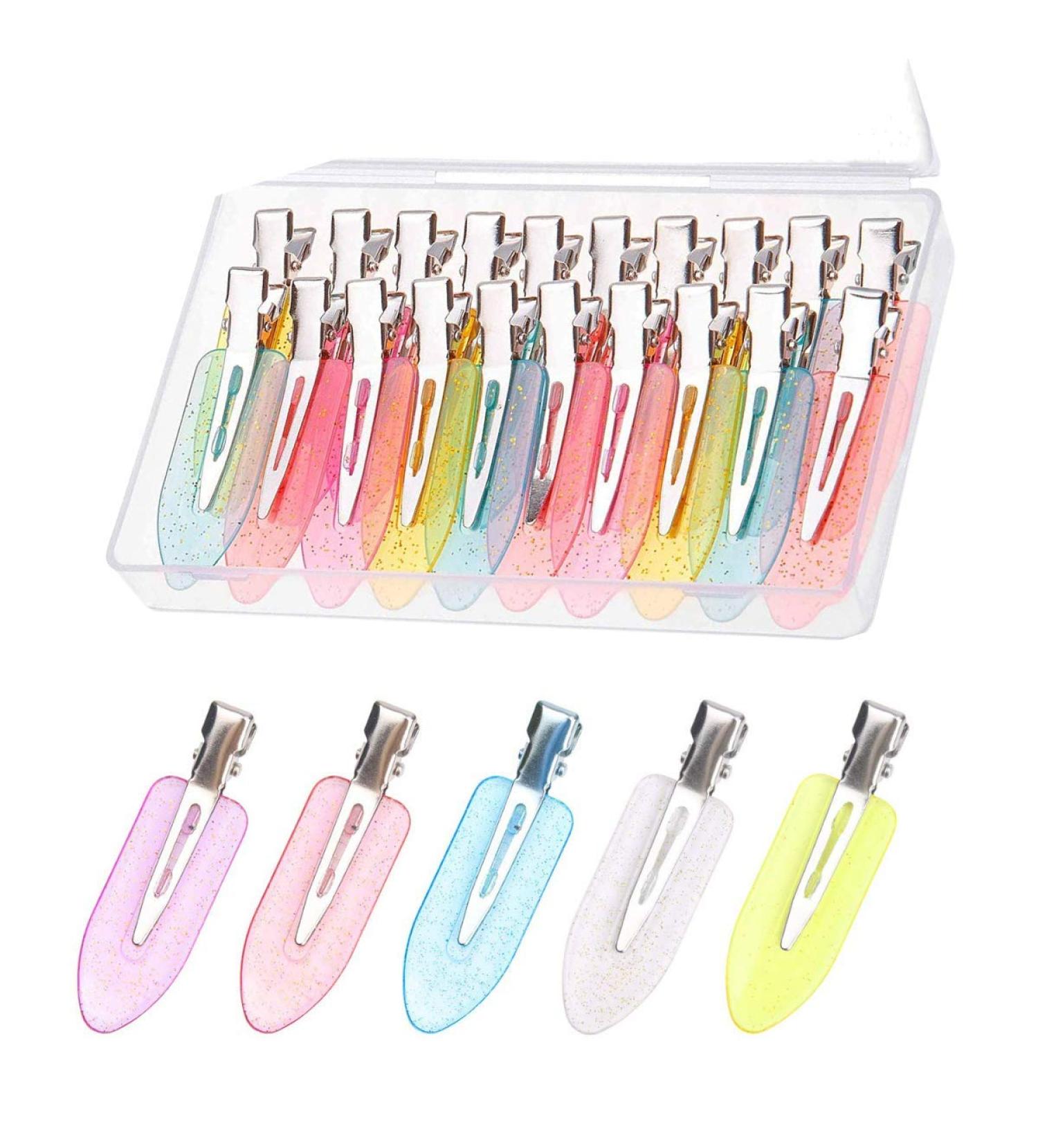 20-Piece Seamless Hair Clip Set | No Bending Hair Pins in 5 Colors for Perfect Hair Styling & Makeup - International Shipping - Buy Online on GoSupps.com