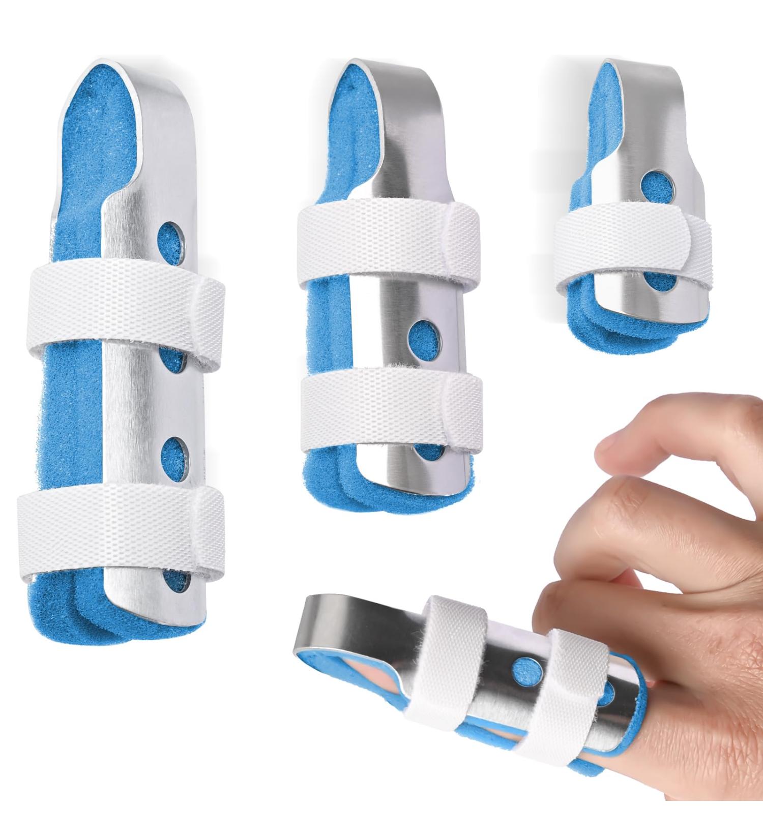 3pcs finger splint finger brace finger splints for broken finger support trigger finger splint for middle finger / ring finger little broken finger splint middle mallet finger splint straightener 3PCS ALUMINIUM - Buy Online on GoSupps.com