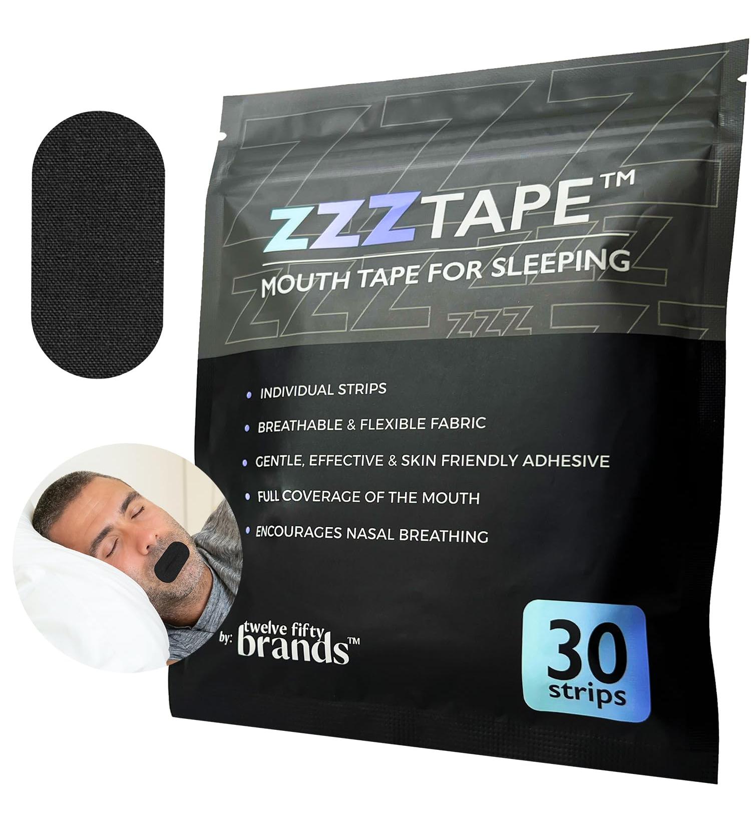 ZzzTape Mouth Strips - 30pcs | Sleep & Snoring Solution with Lip Tape for Nasal Breathing - Buy Online on GoSupps.com
