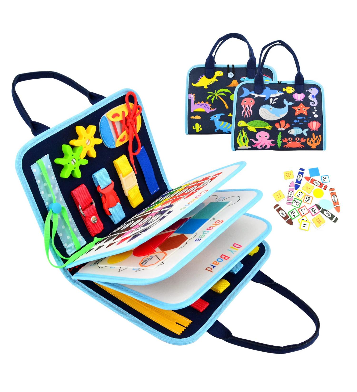 Azalee Busy Board - Montessori Dinosaur Activity Toy for Kids | Enhance Motor Skills & Basic Life Skills - Buy Online on GoSupps.com