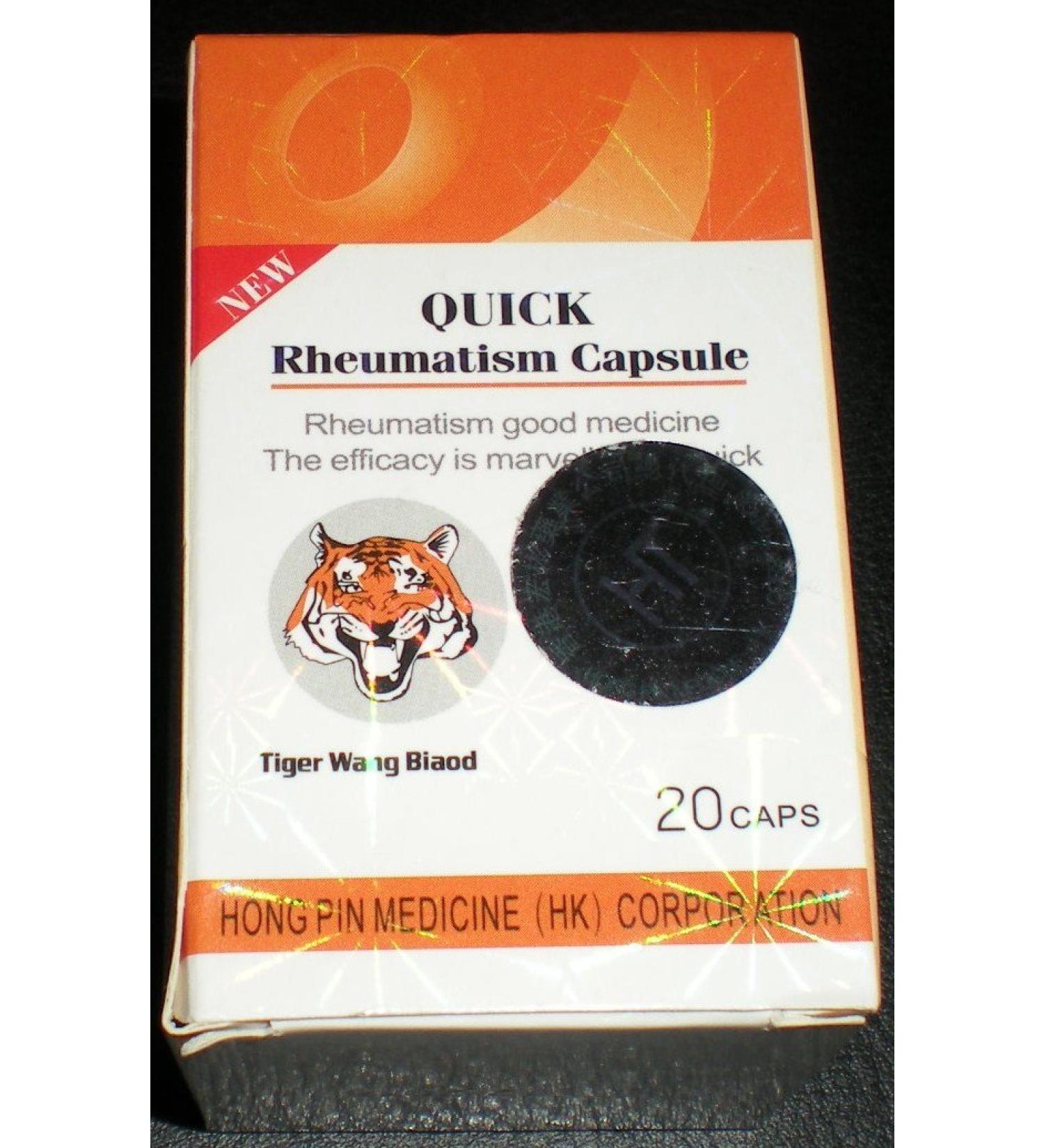 Quick Rheumatism Capsules Tiger Wang Biaod 20 Herbal Capsules