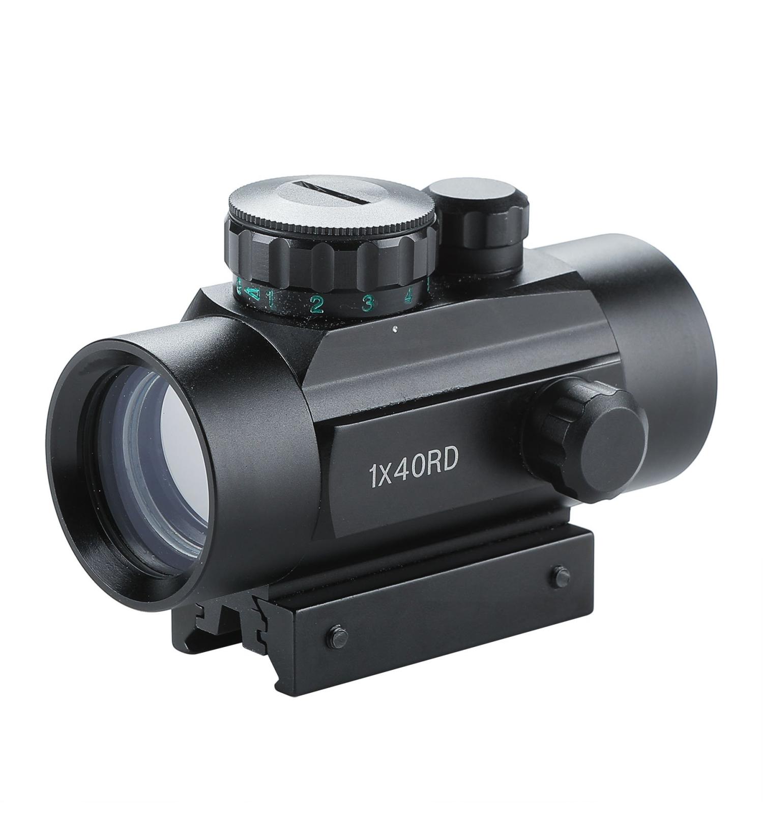 Pinty Tactical 1x40mm Reflex Red Green Dot Sight Riflescope with Free 20mm Mount Rails - Buy Online on GoSupps.com