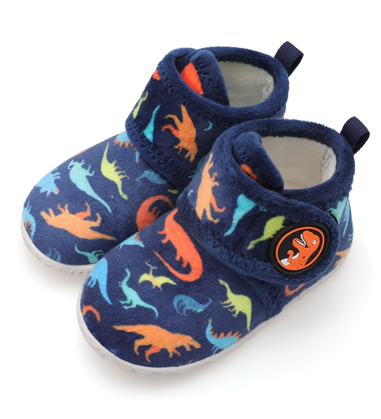 JIASUQI Baby Dinosaur Booties 12-18 Months | Soft Winter Boots & House Slippers for Infant | Anti-Skid Newborn Crib Shoes - Buy Online on GoSupps.com