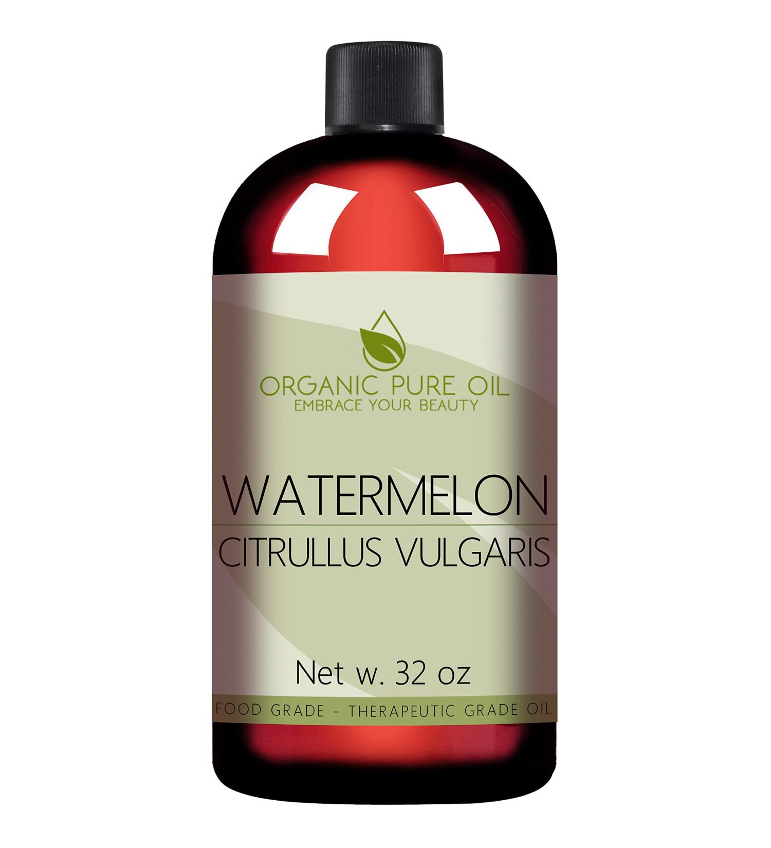 Watermelon Seed Oil - 32 oz | 100% Pure Unrefined Natural Vegan Carrier Oil for Skin, Hair & Nails | Moisturizer for Face & Body | Organically Sourced | Non GMO | Packaging May Vary - Buy Online on GoSupps.com
