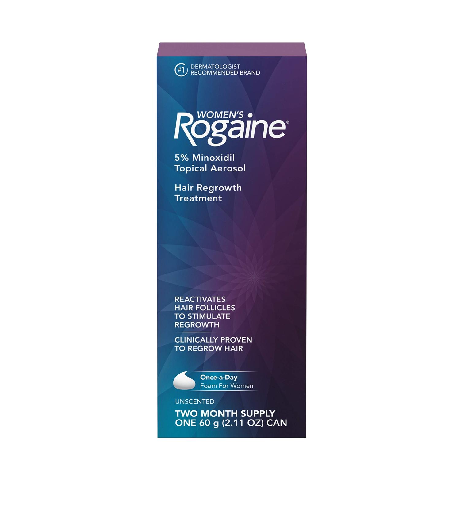 Women's Rogaine 5 Minoxidil Foam for Hair Regrowth - 2-Month Supply - Buy Online on GoSupps.com