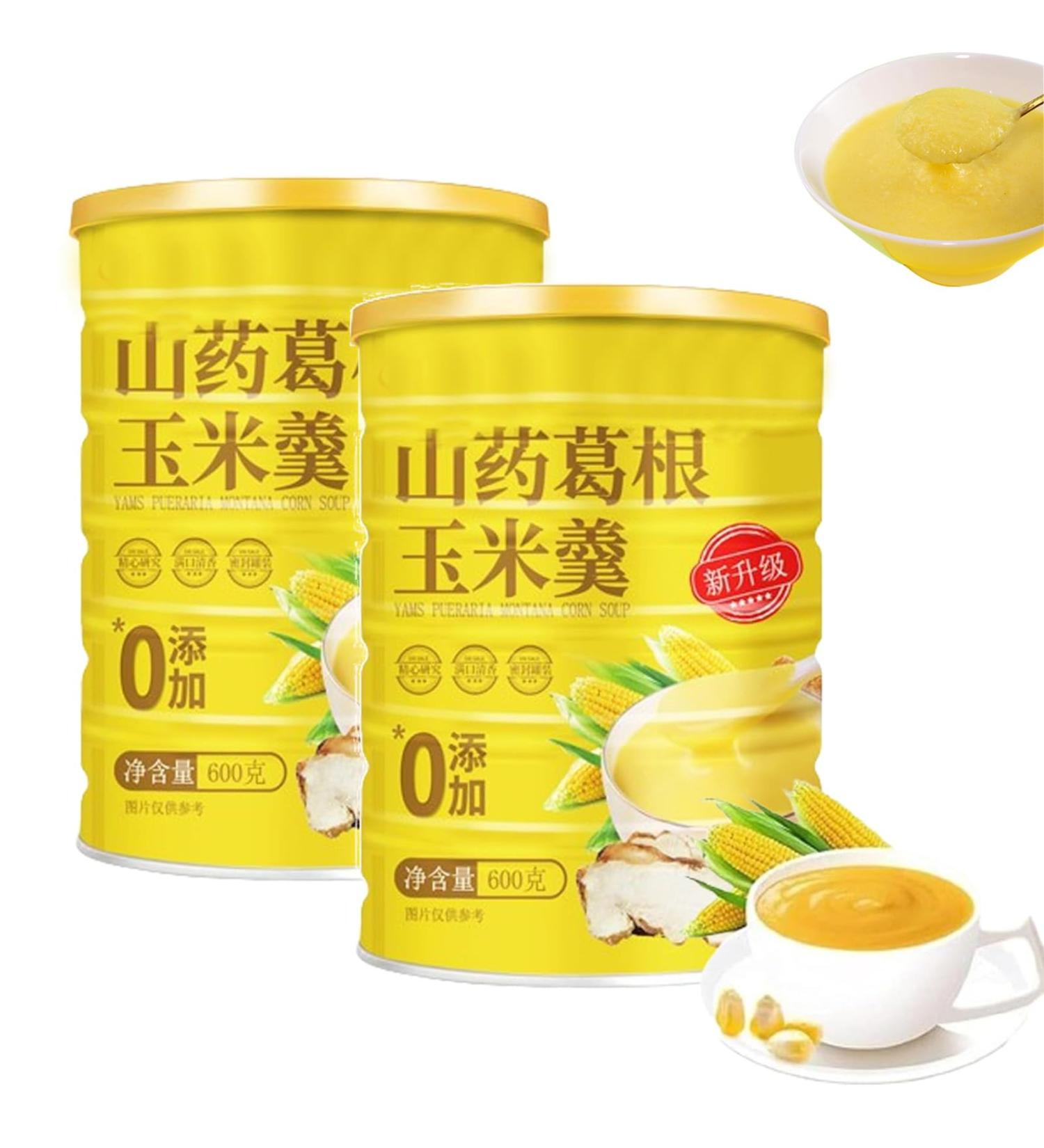 Healthy Chinese Yams Root & Pueraria Corn Powder - 2 Box Instant Breakfast Soup | Nutritious & Gut Regulating - Buy Online on GoSupps.com